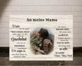 An unsere Mama als Poster mit schwarzem Rahmen