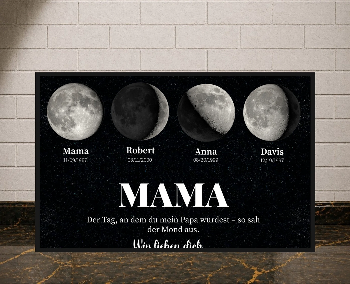 Muttertag als Poster mit schwarzem Rahmen