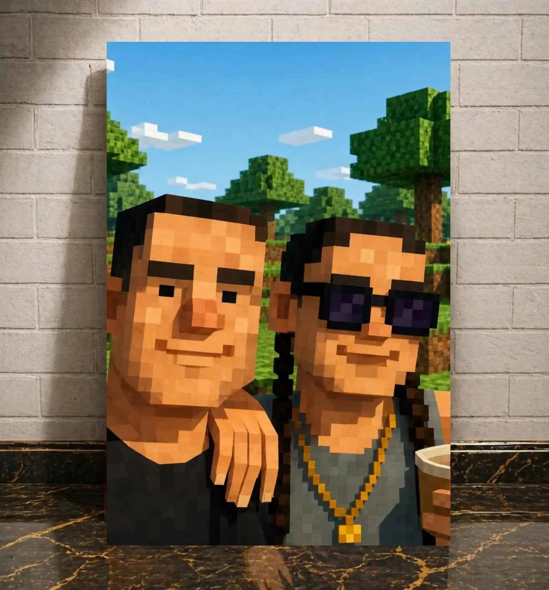 Einfallsreiche Personalisierte Minecraft Leinwand für Kreative - Dein Pixel-Abenteuer