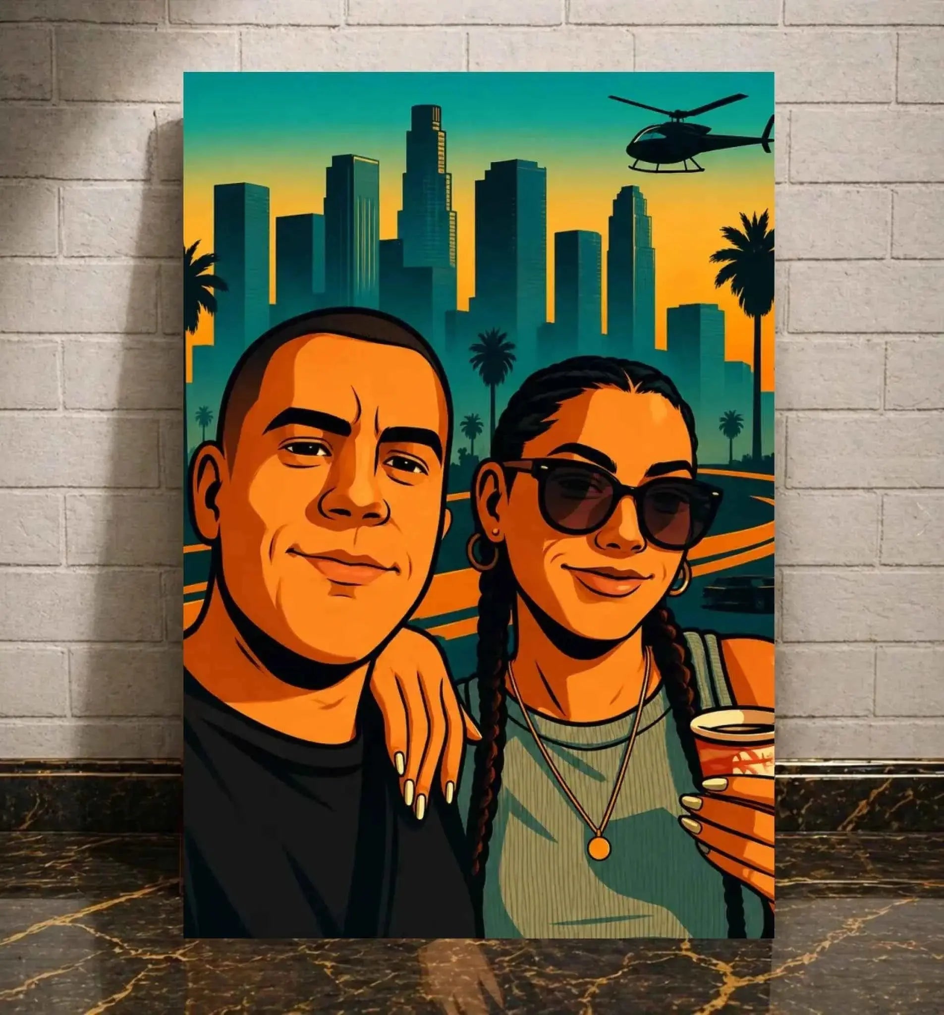 Personalisierte GTA Leinwand - Dein individuelles Gaming-Portrait im unverwechselbaren Stil