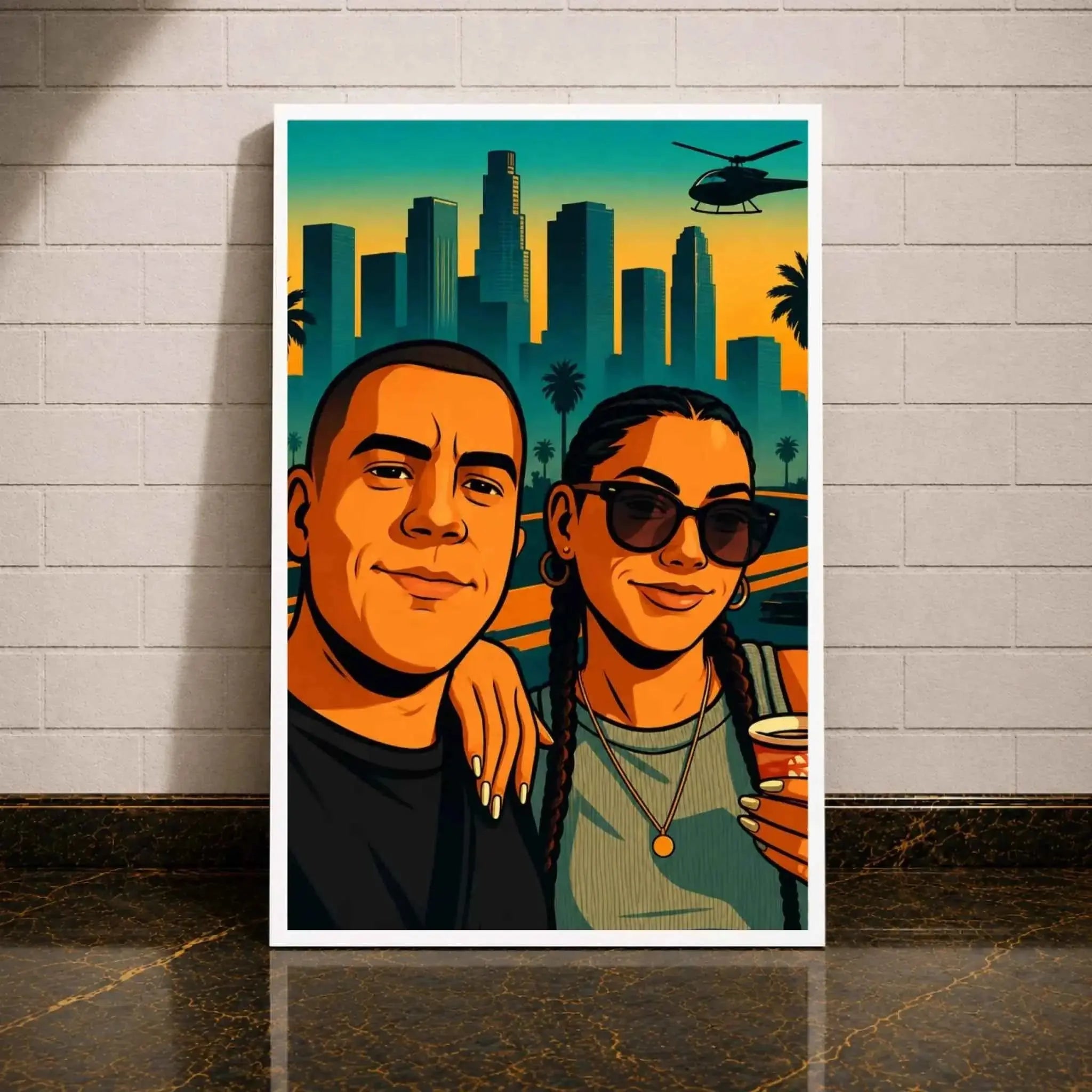 Personalisierte GTA Leinwand - Dein individuelles Gaming-Portrait im unverwechselbaren Stil