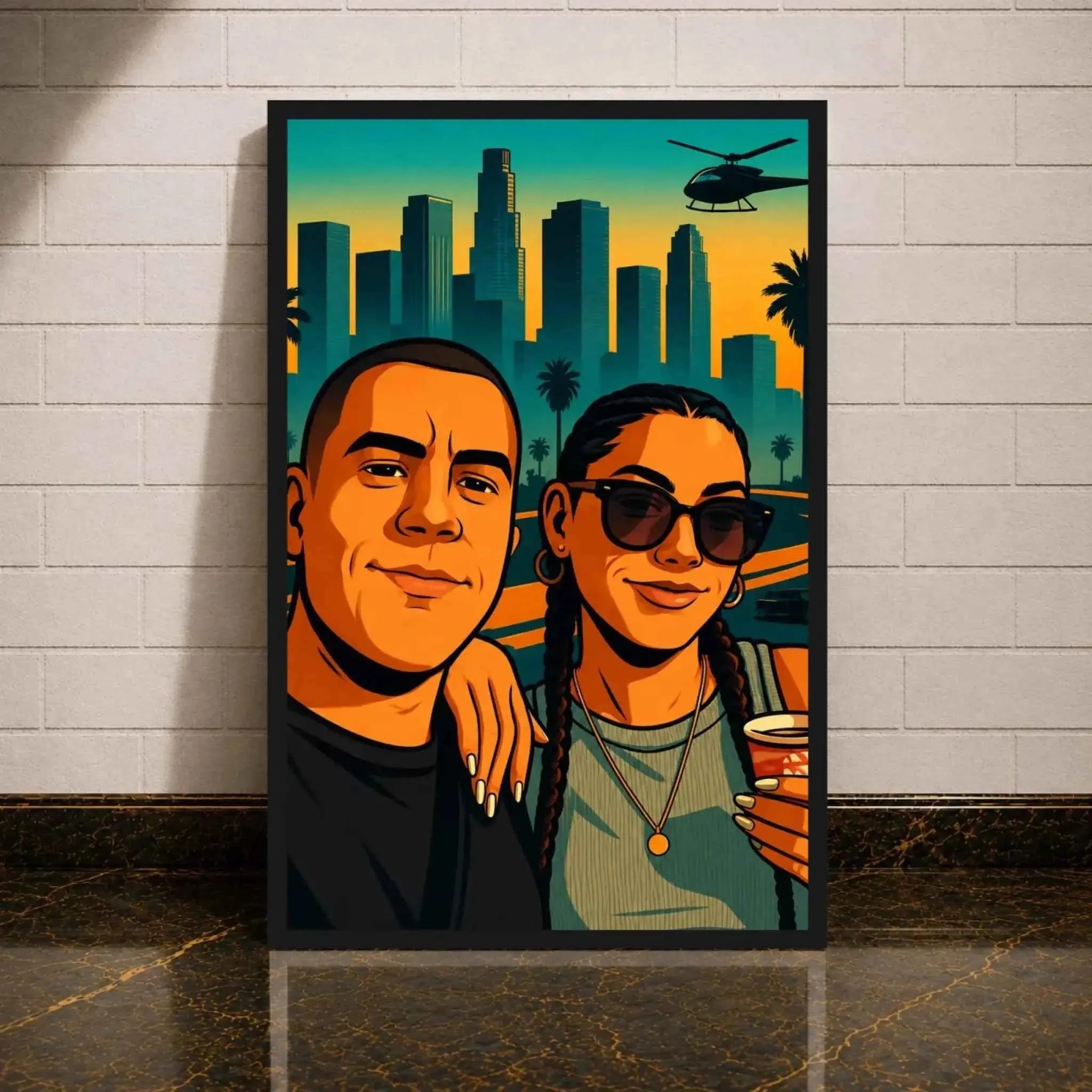 Personalisierte GTA Leinwand - Dein individuelles Gaming-Portrait im unverwechselbaren Stil