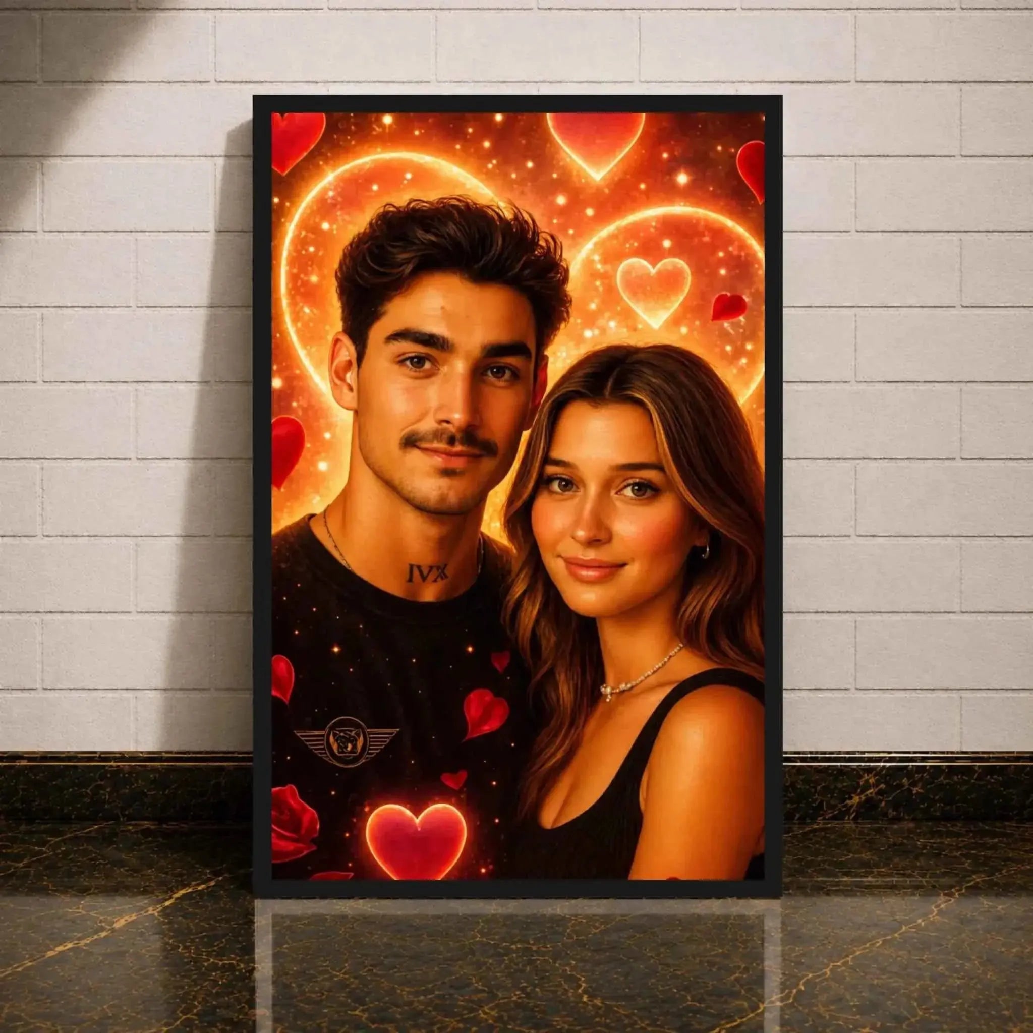 Personalisierte Herz-Leinwand: Eure Liebe als modernes Kunstwerk