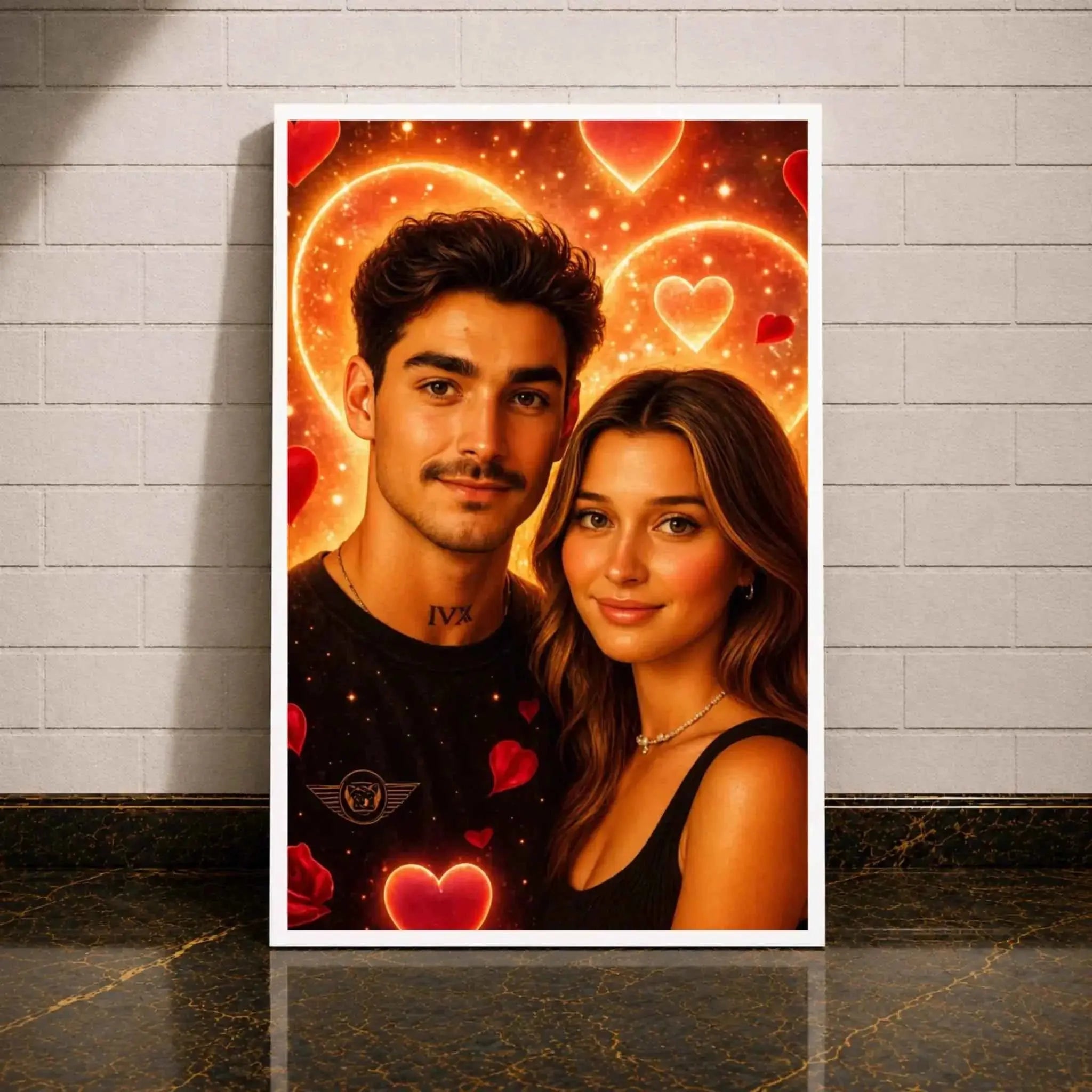 Personalisierte Herz-Leinwand: Eure Liebe als modernes Kunstwerk