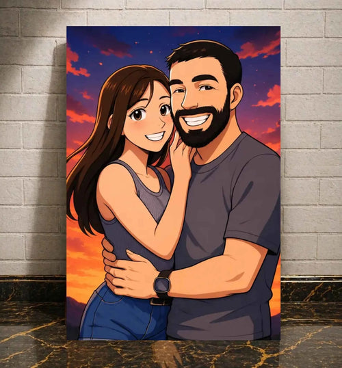 Personalisierte Leinwand - Anime-Stil Portrait