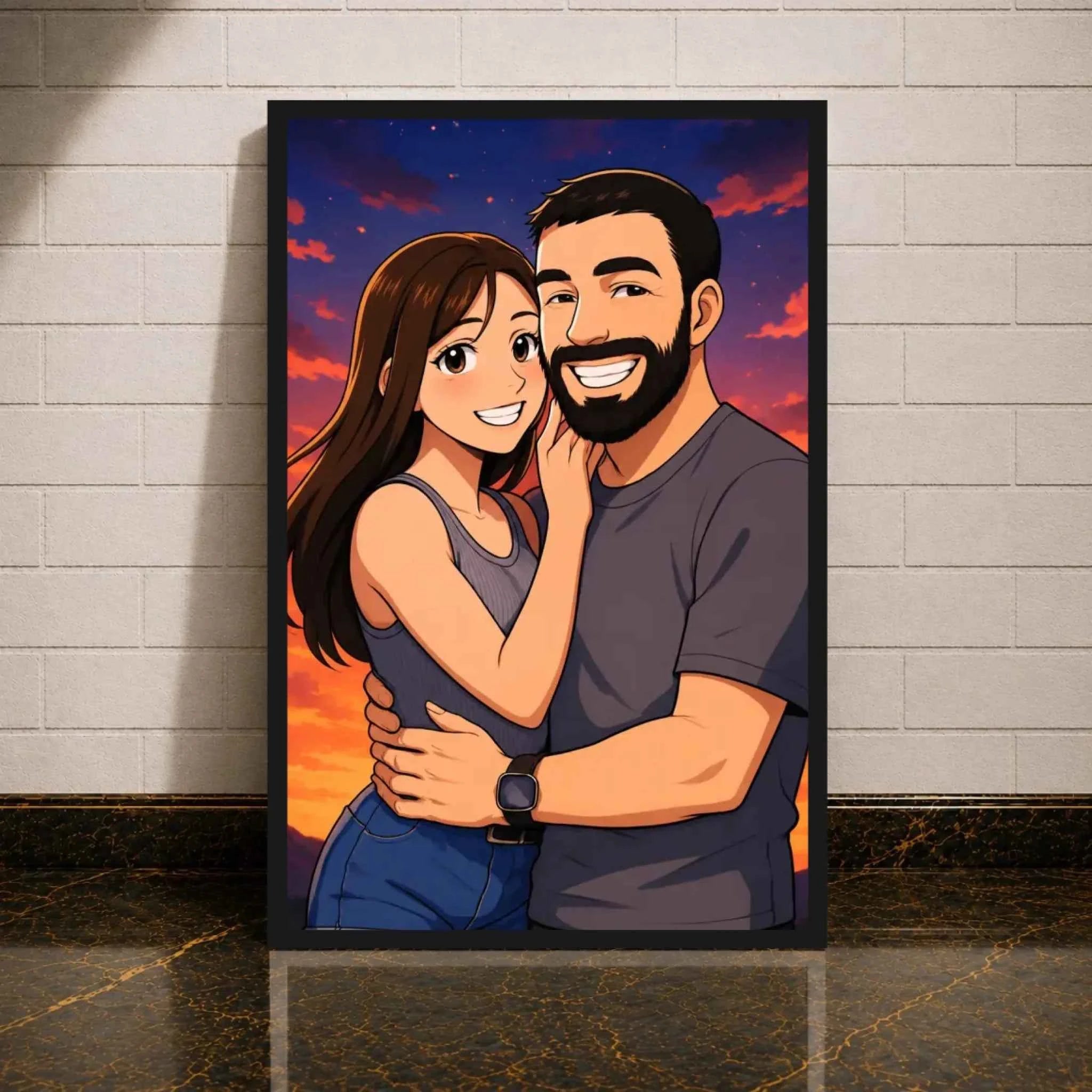 Personalisierte Leinwand - Anime-Stil Portrait