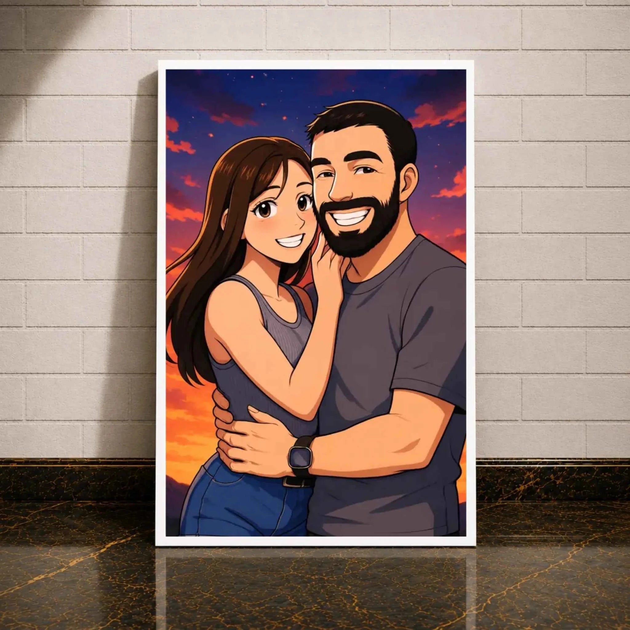 Personalisierte Leinwand - Anime-Stil Portrait
