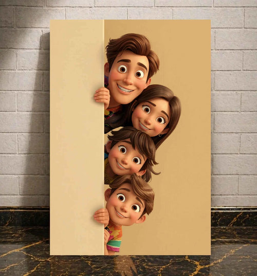 Personalisierte Leinwand - Animiert hinter der Wand