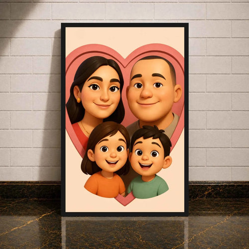 Personalisierte Leinwand - Animiertes Herz