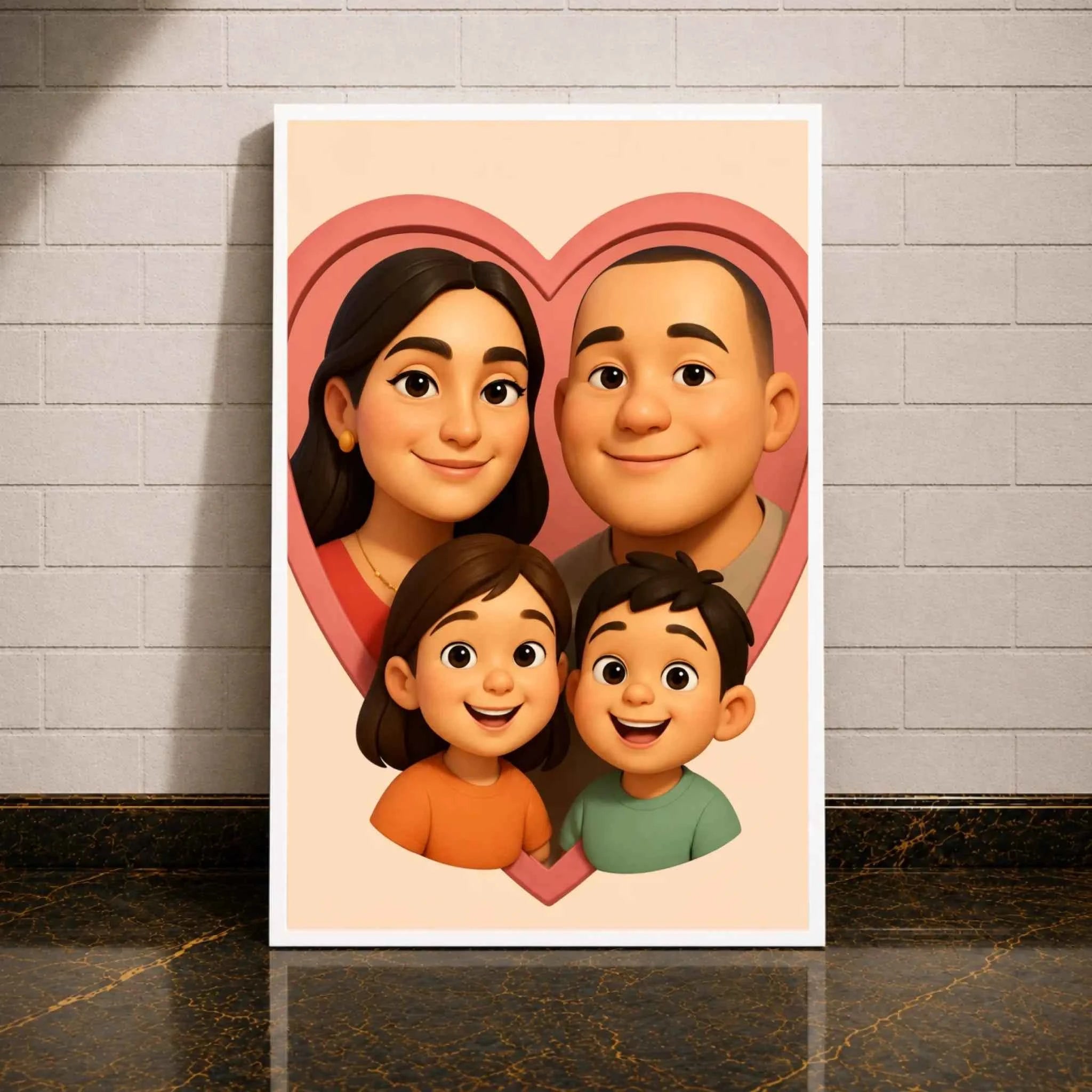 Personalisierte Leinwand - Animiertes Herz