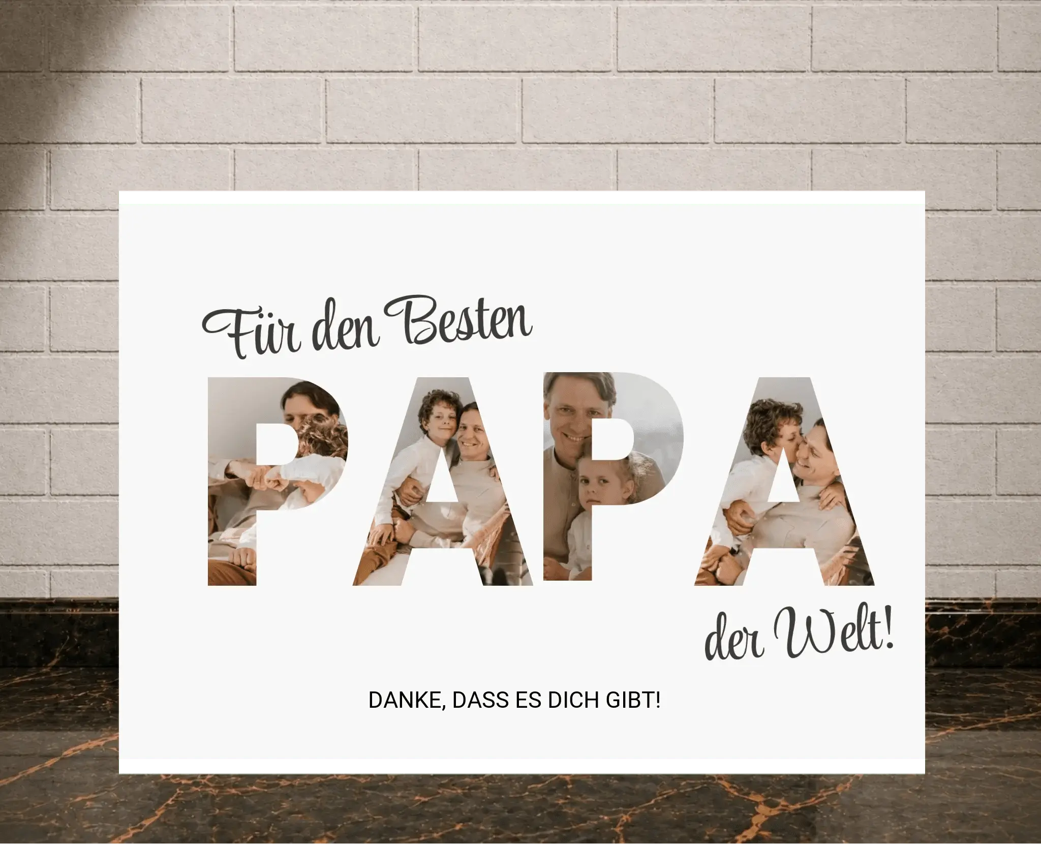 Personalisierte Leinwand - Für den besten Papa der Welt - liebehier