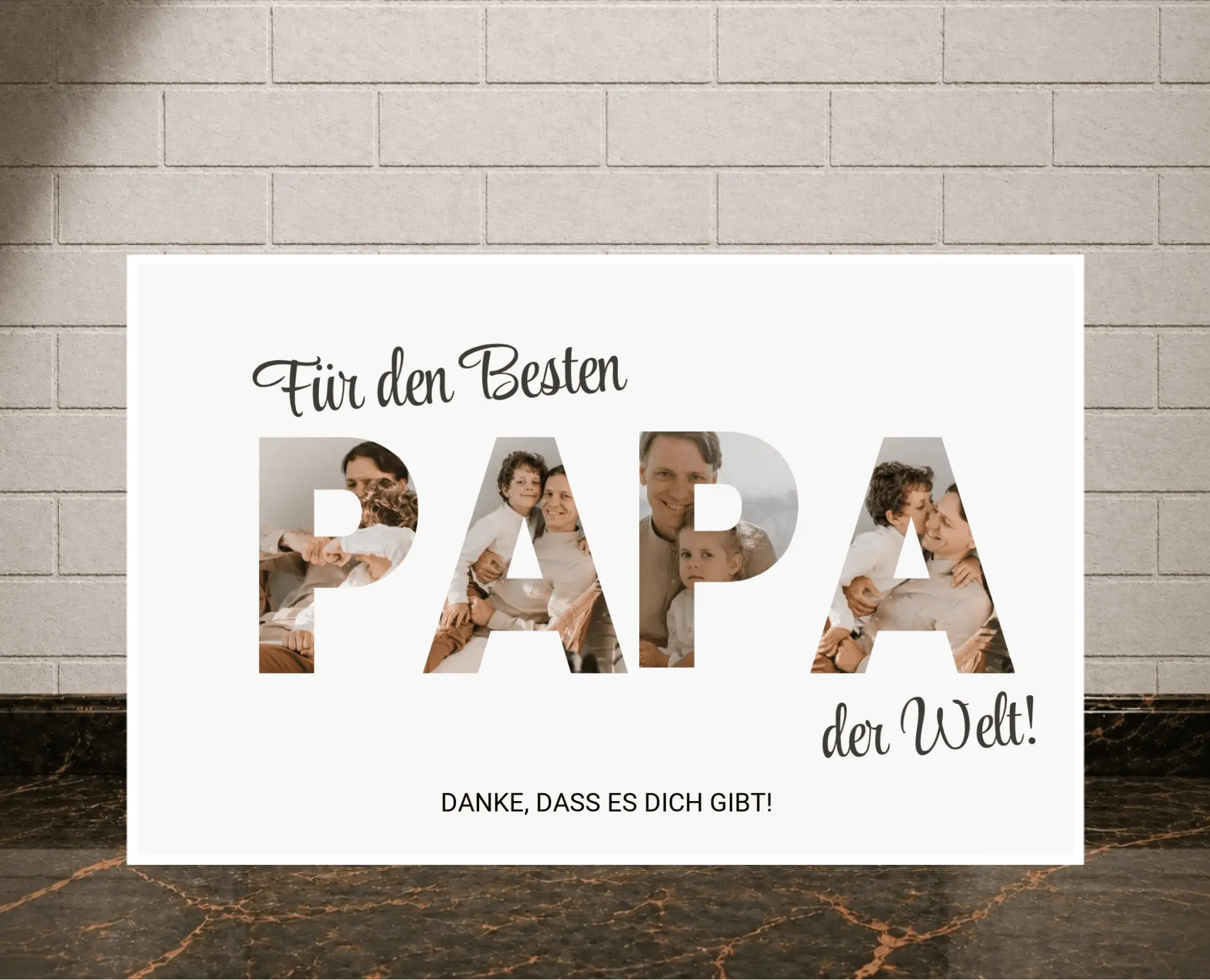 Personalisierte Leinwand - Für den besten Papa der Welt - liebehier