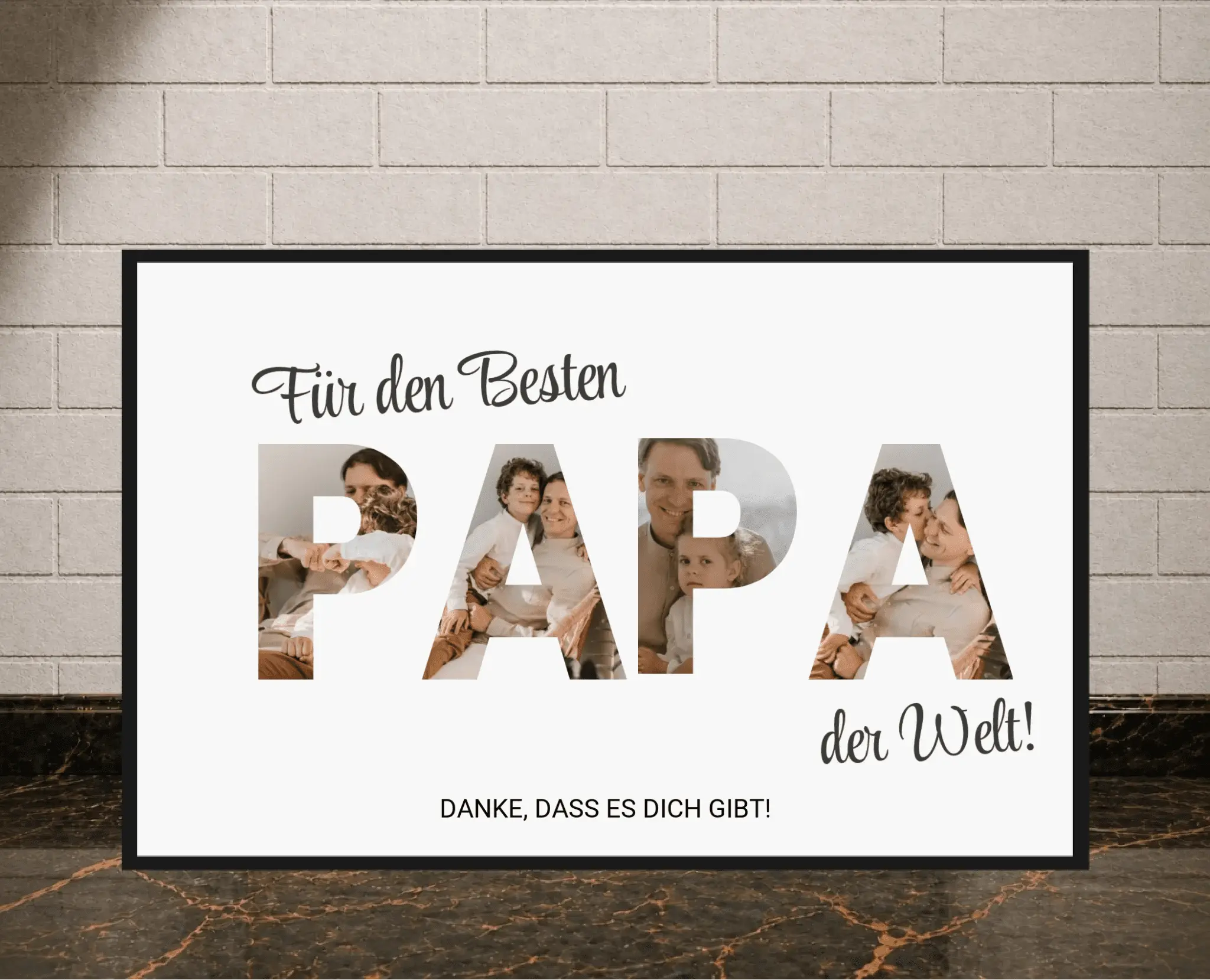 Personalisierte Leinwand - Für den besten Papa der Welt - liebehier