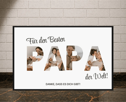 Personalisierte Leinwand - Für den besten Papa der Welt - liebehier