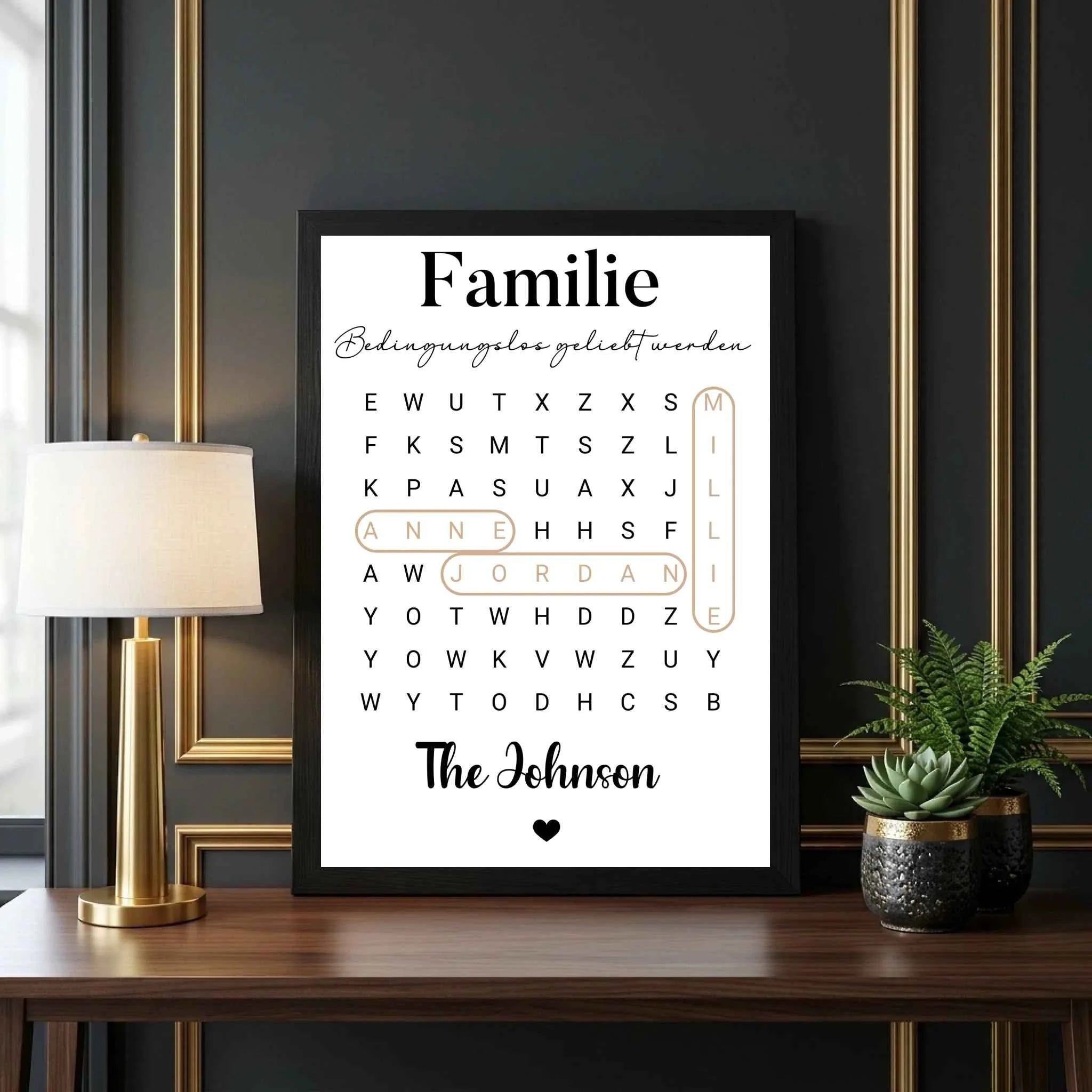 Personalisierte Leinwand -Muttertag Family