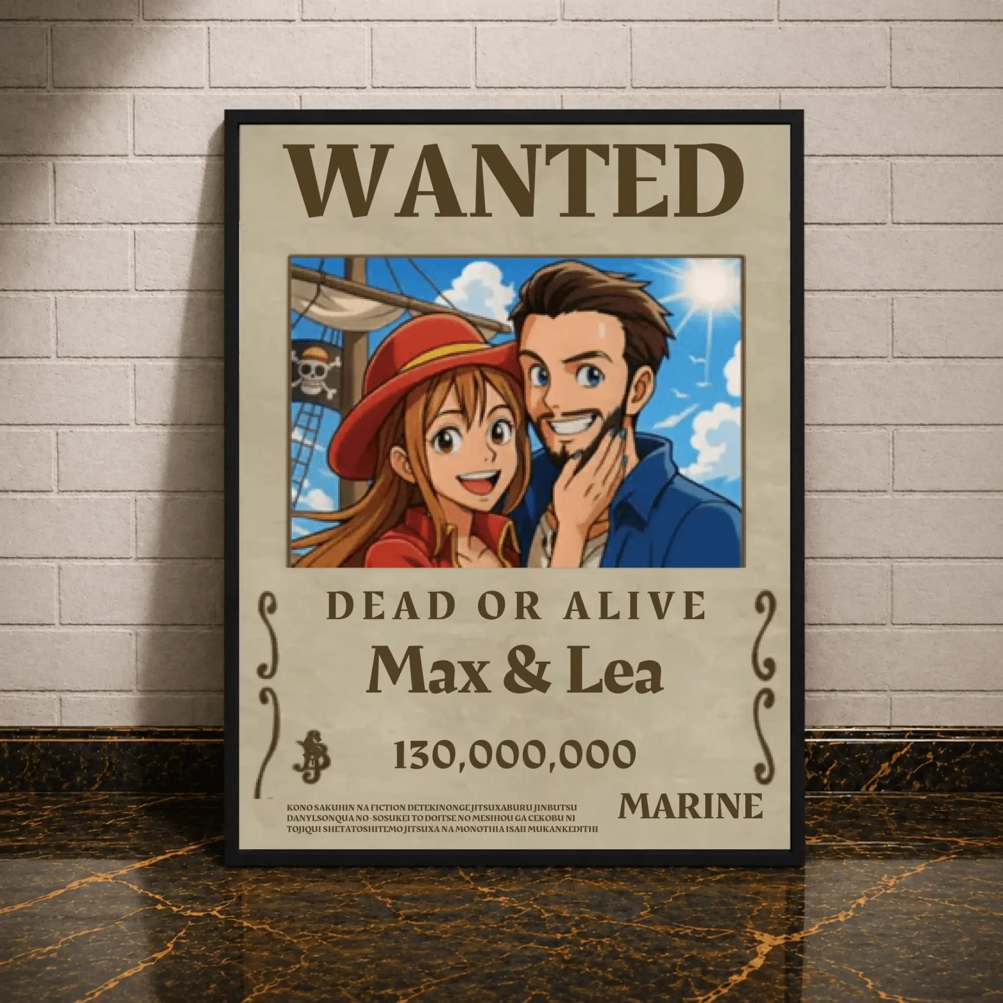 Personalisierte Leinwand - One Piece Wanted - liebehier