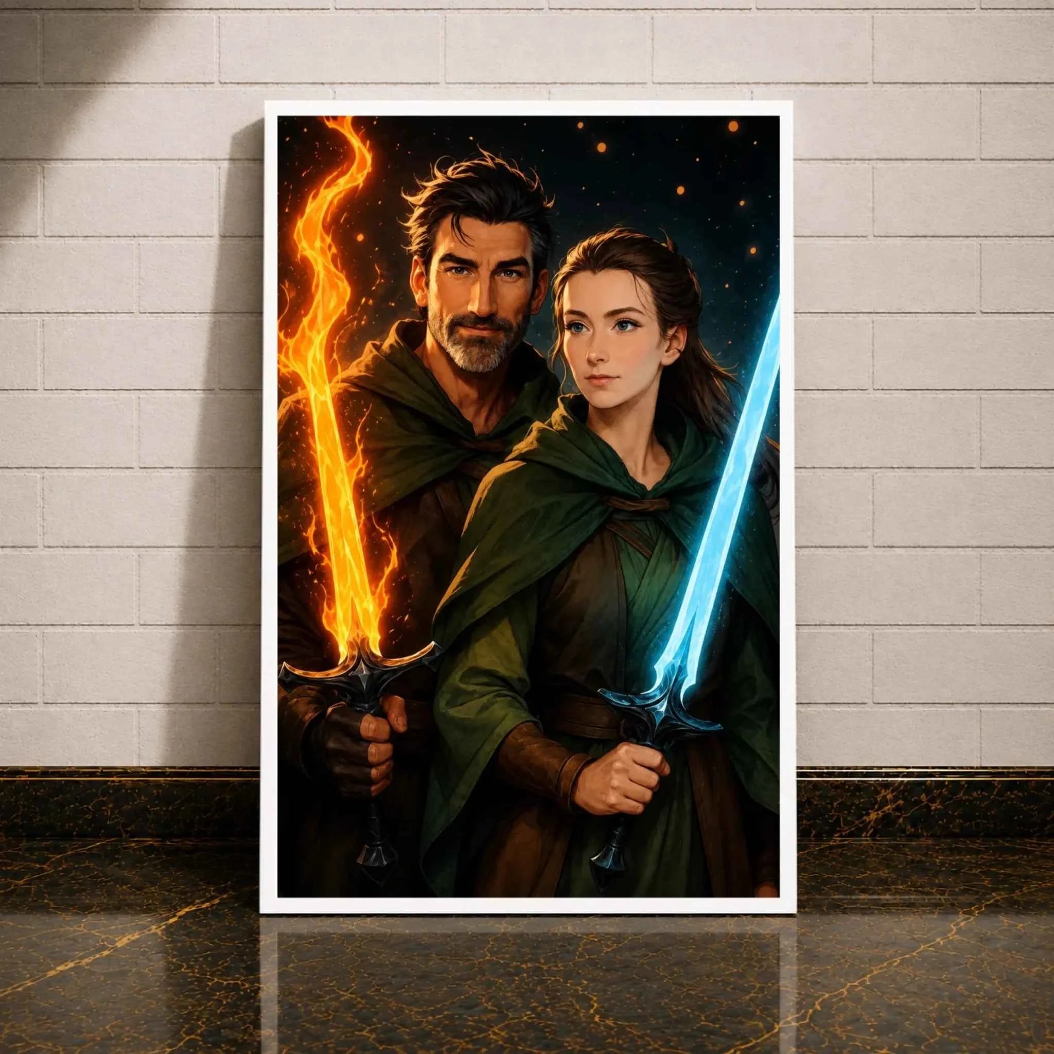 Personalisierte Leinwand - Portrait im Demon Slayer-Stil