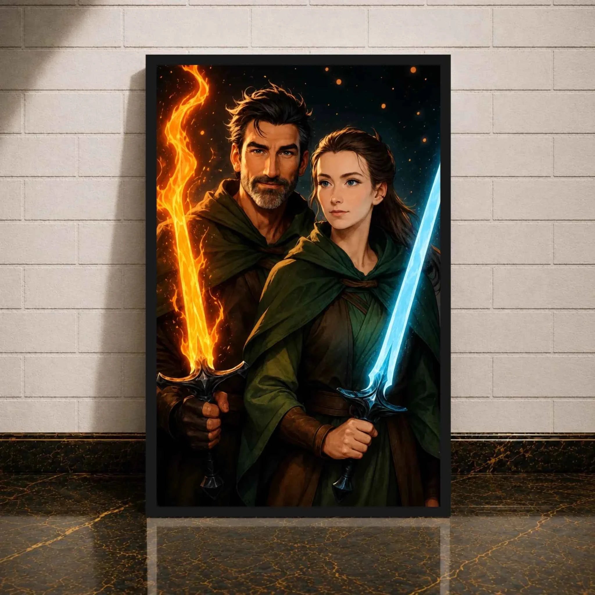 Personalisierte Leinwand - Portrait im Demon Slayer-Stil