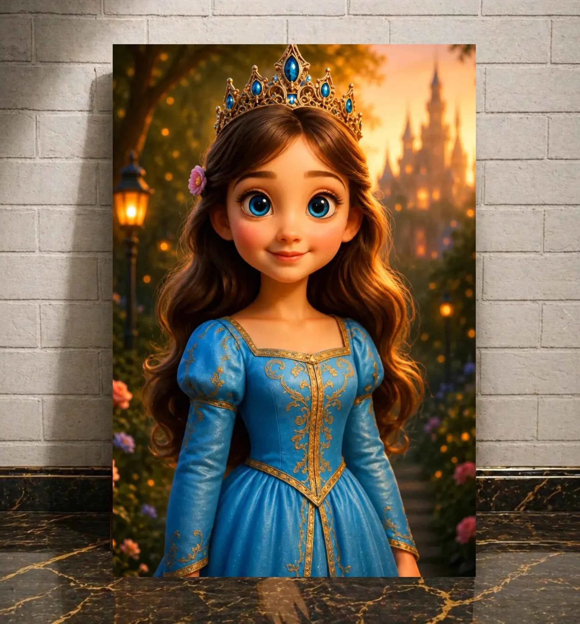 Personalisierte Leinwand - Prinzessinnen-Portrait