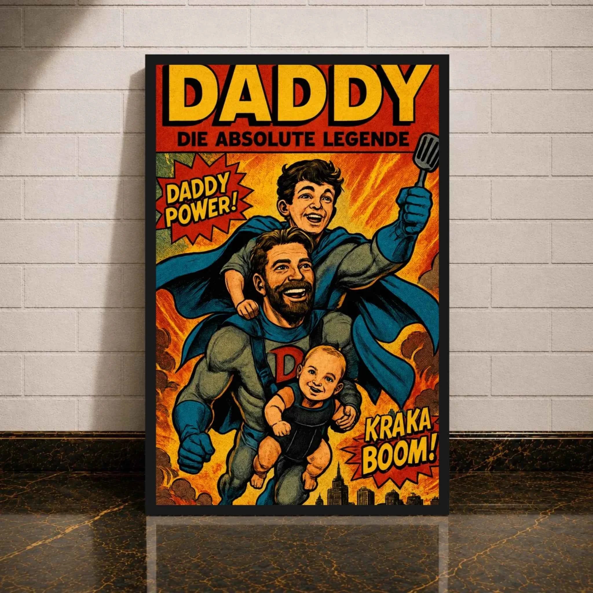 Personalisierte Leinwand - Superdaddy