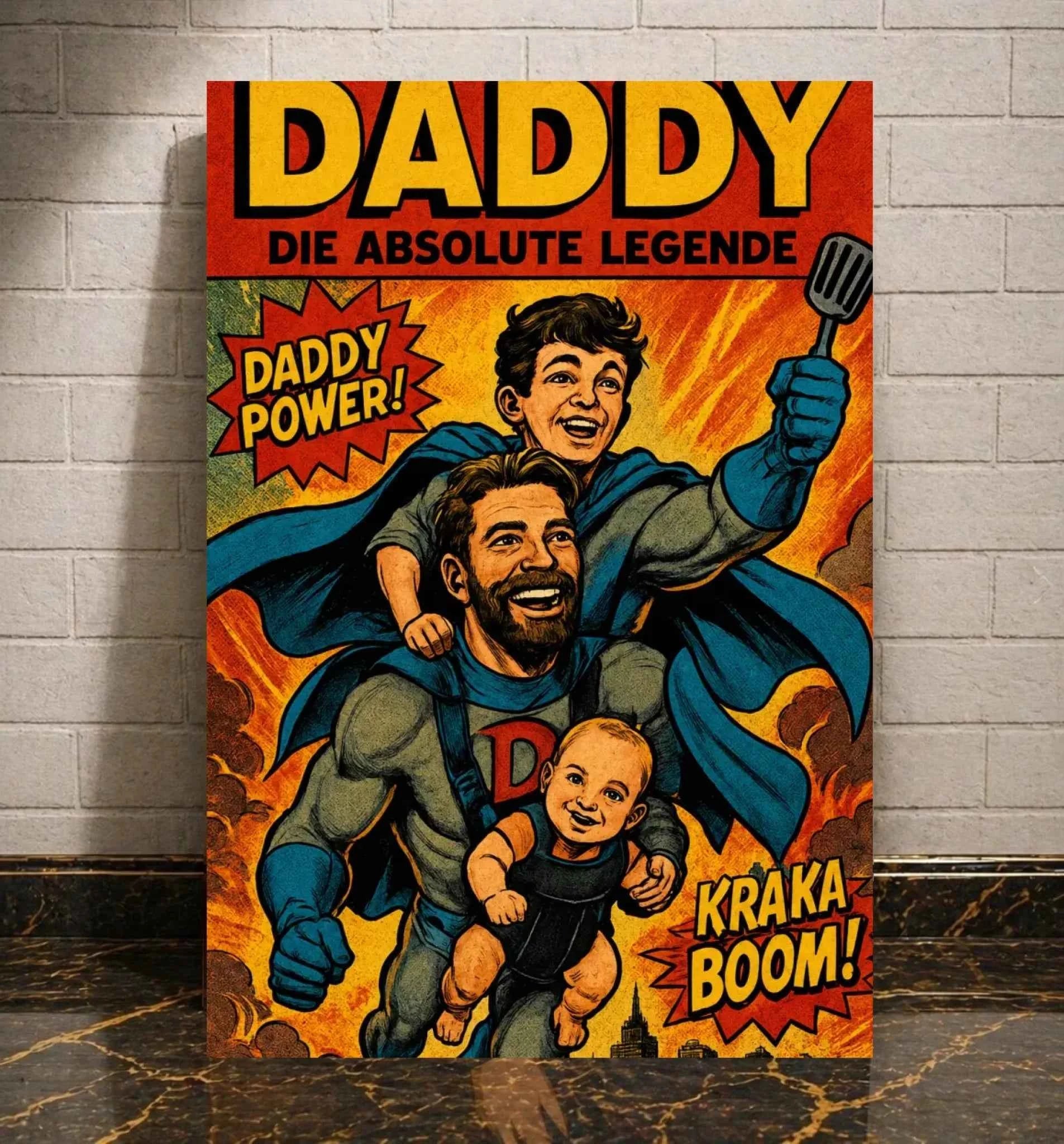 Personalisierte Leinwand - Superdaddy