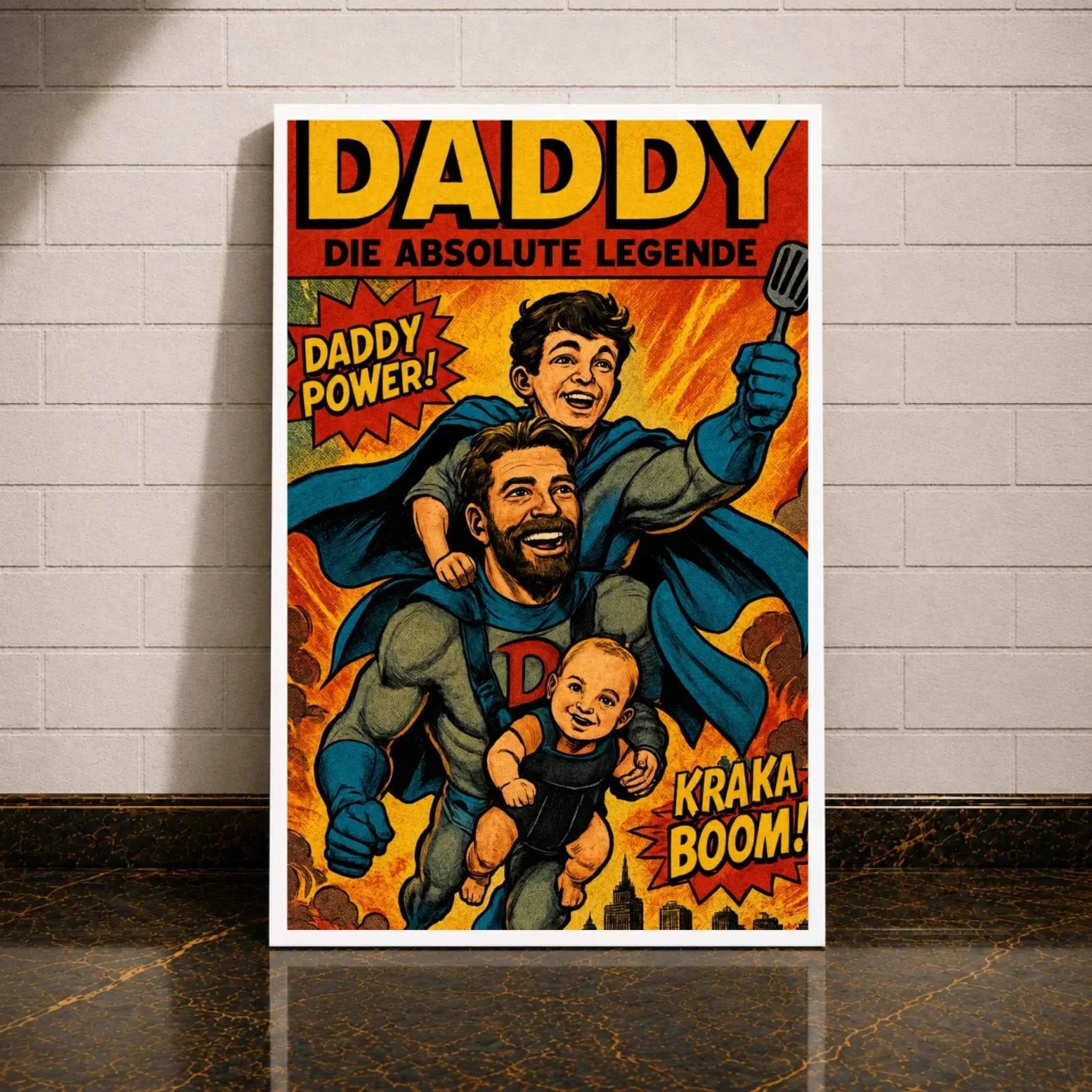 Personalisierte Leinwand - Superdaddy