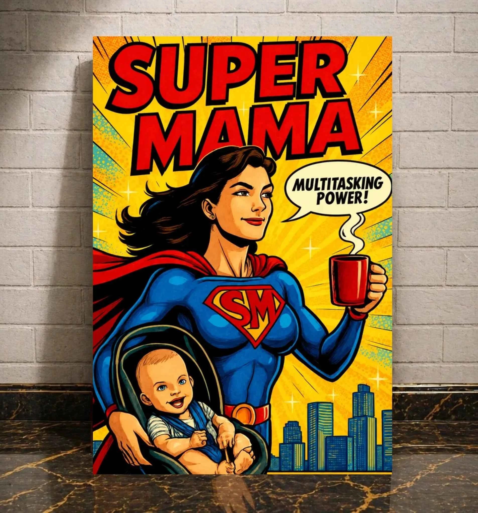 Personalisierte Leinwand - Supermommy