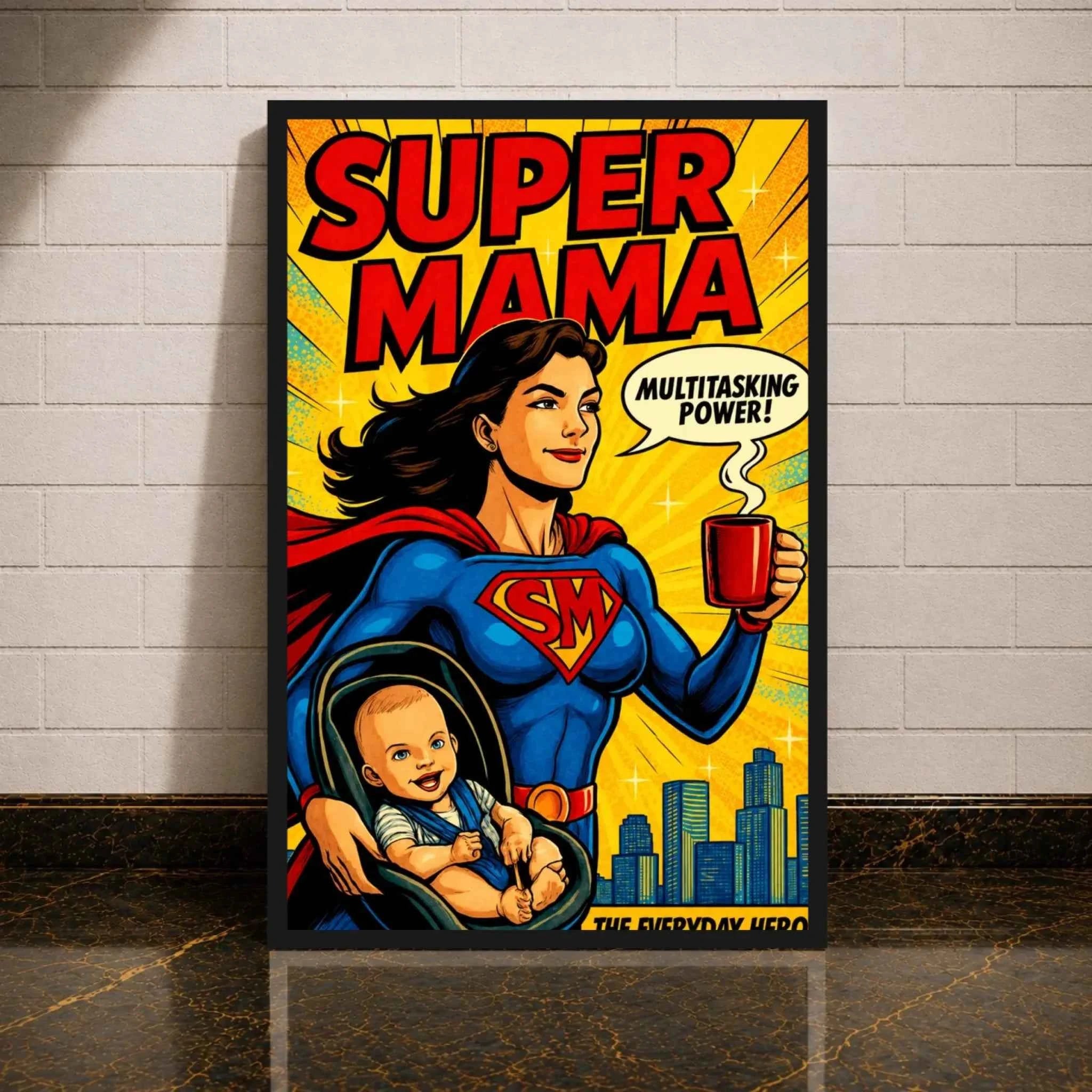 Personalisierte Leinwand - Supermommy
