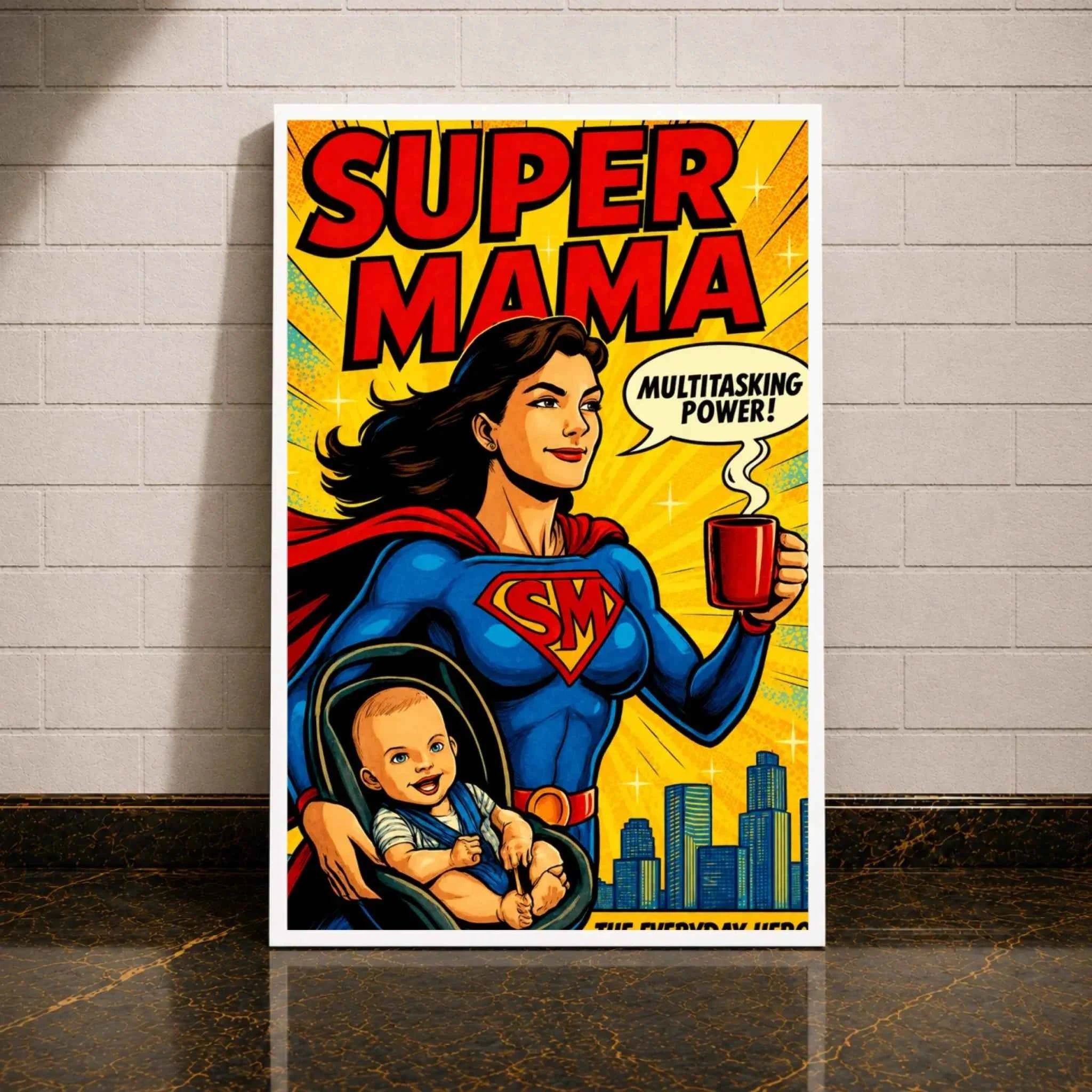 Personalisierte Leinwand - Supermommy