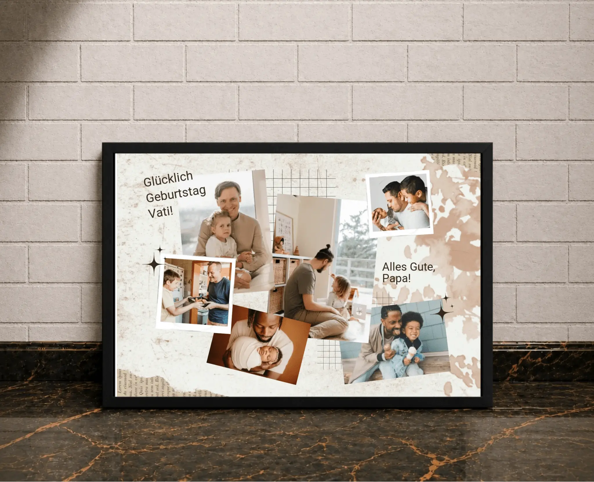 Personalisierte Poster – Alles Gute zum Geburtstag, Papa - liebehier