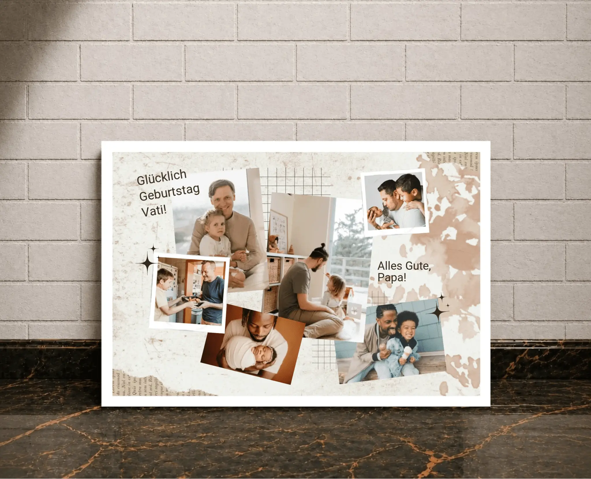 Personalisierte Poster – Alles Gute zum Geburtstag, Papa - liebehier
