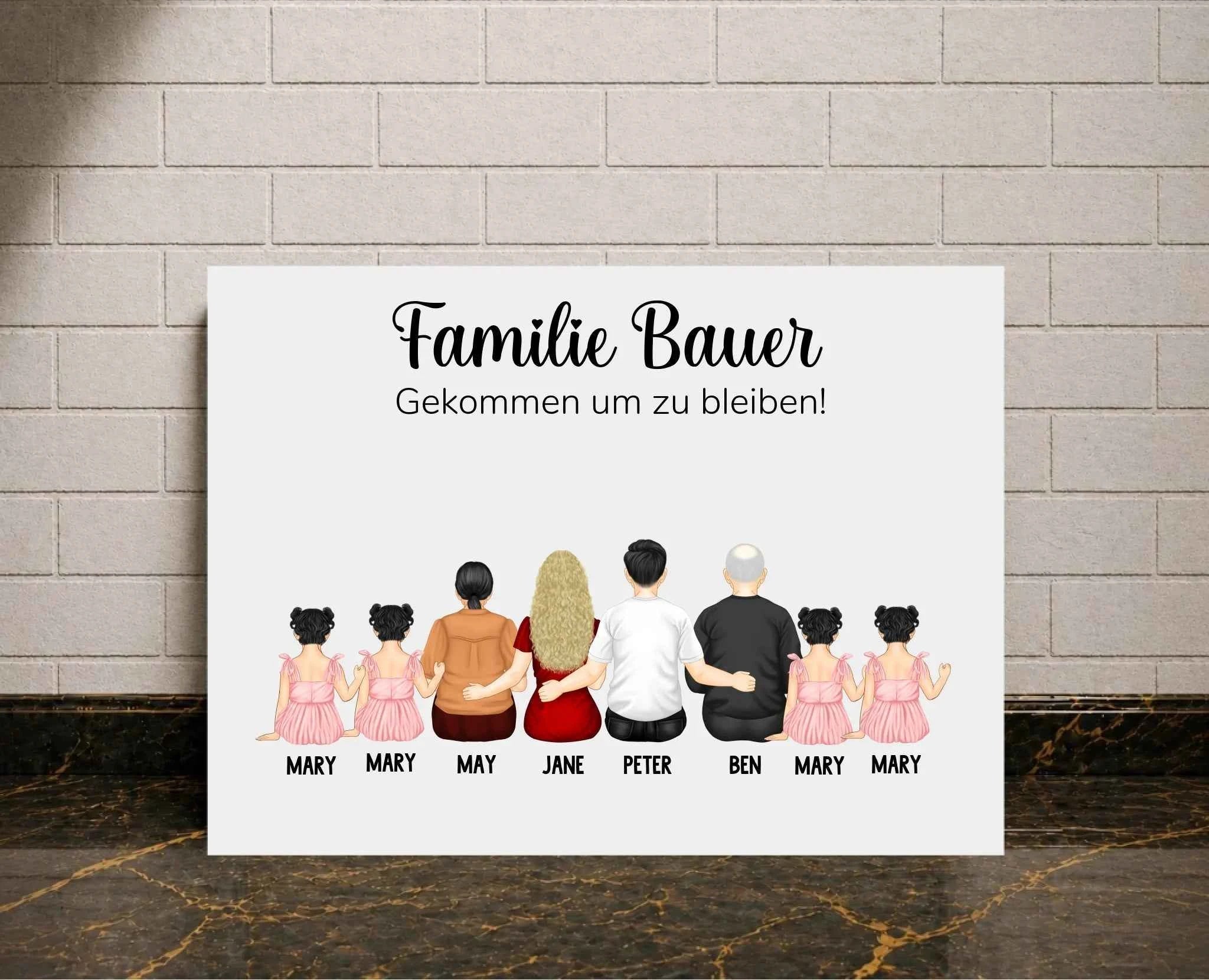 Personalisierte Poster -Familie