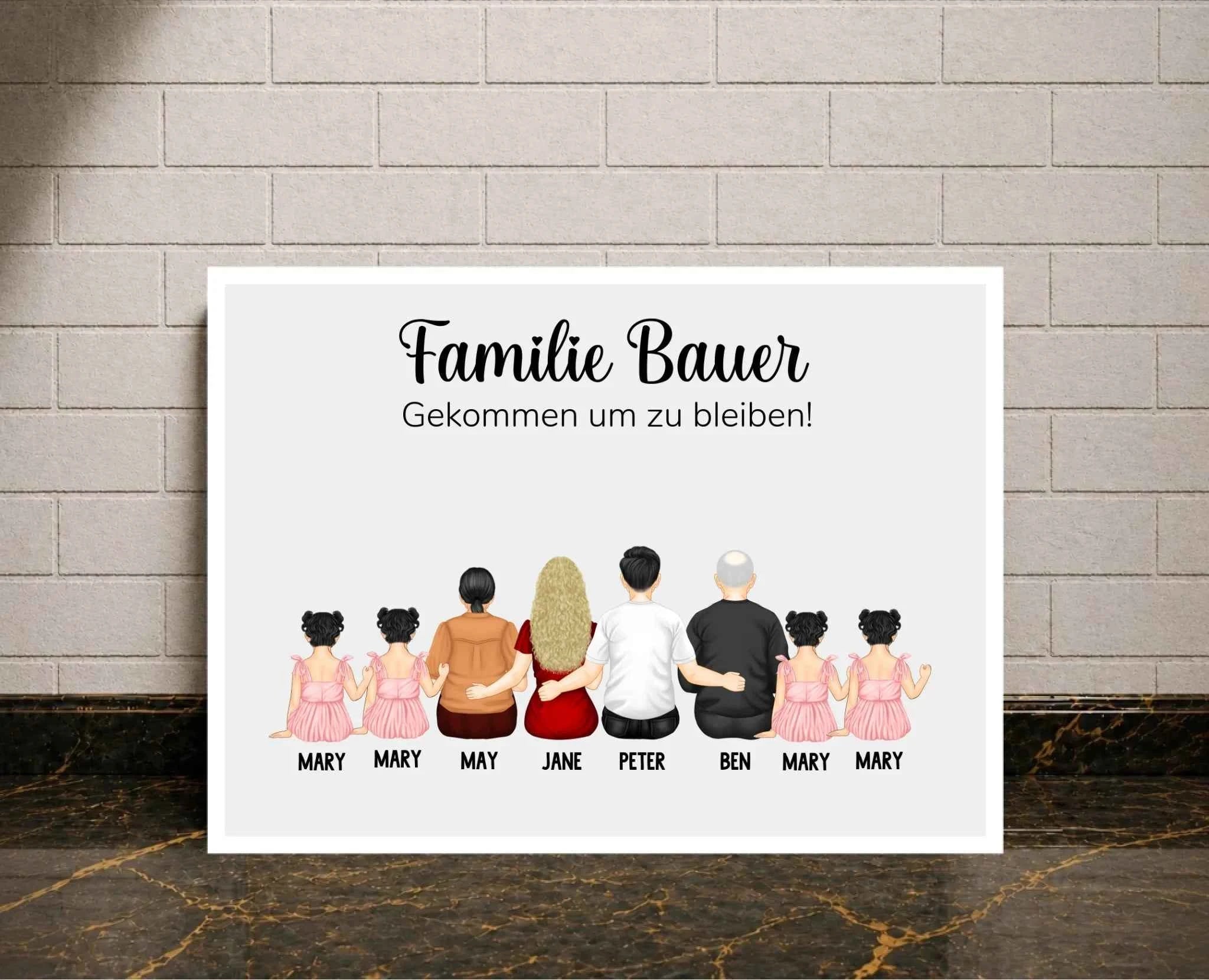 Personalisierte Poster -Familie