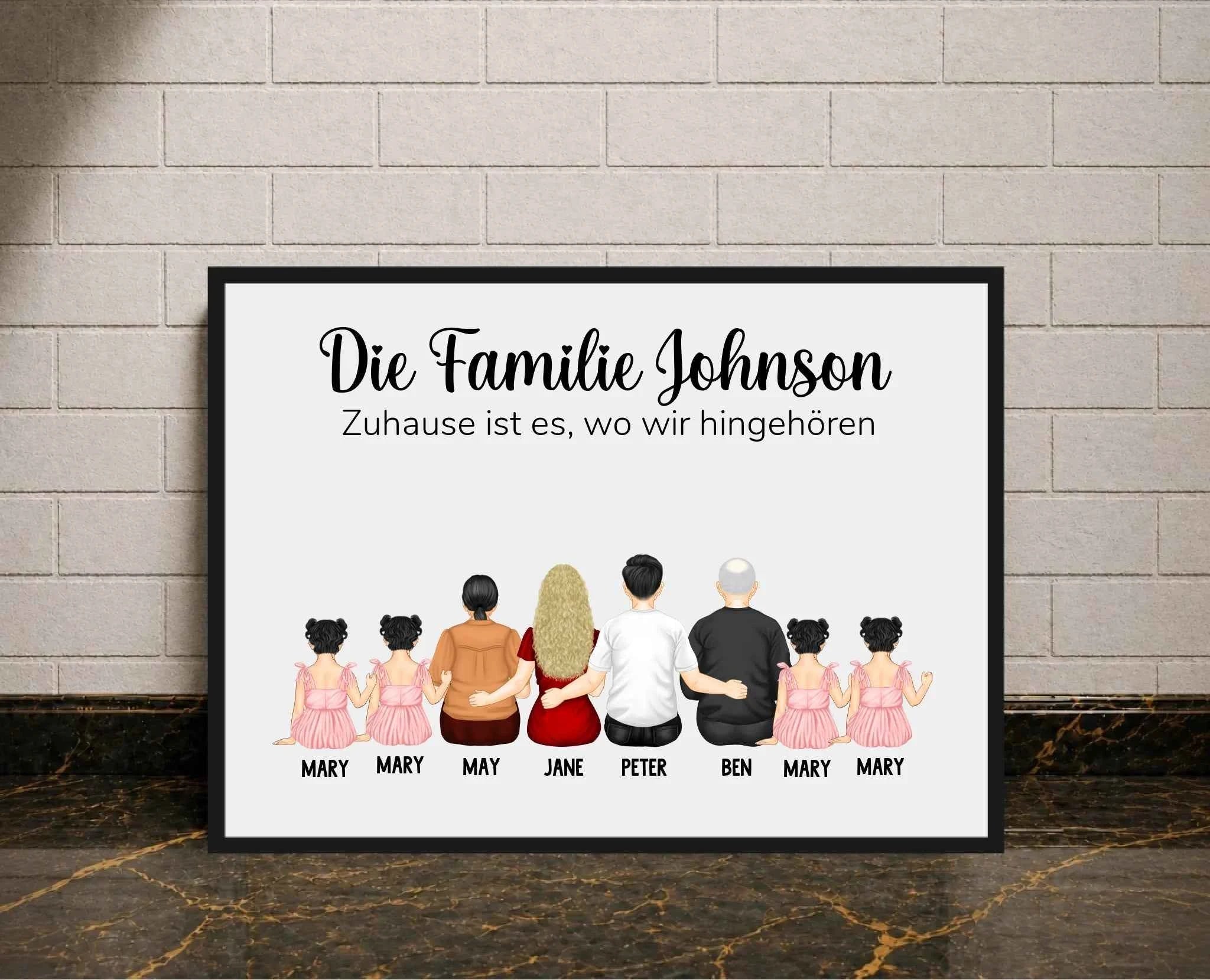 Personalisierte Poster -Familie