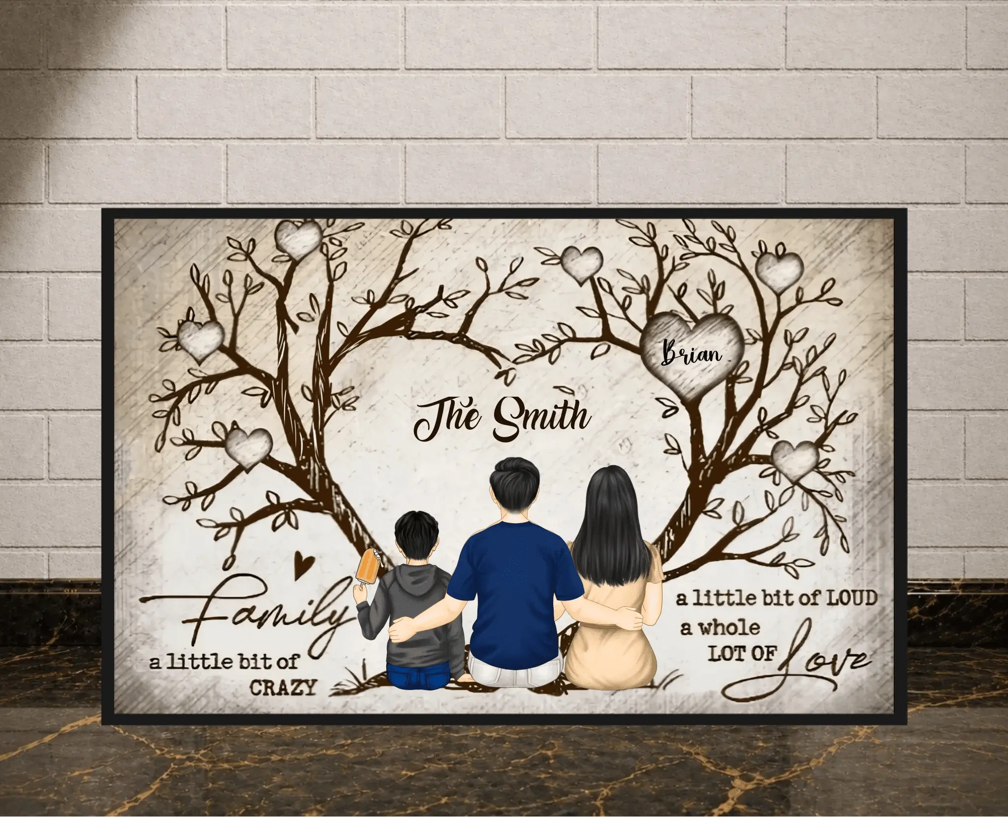 Personalisierte Poster - Family Tree - liebehier