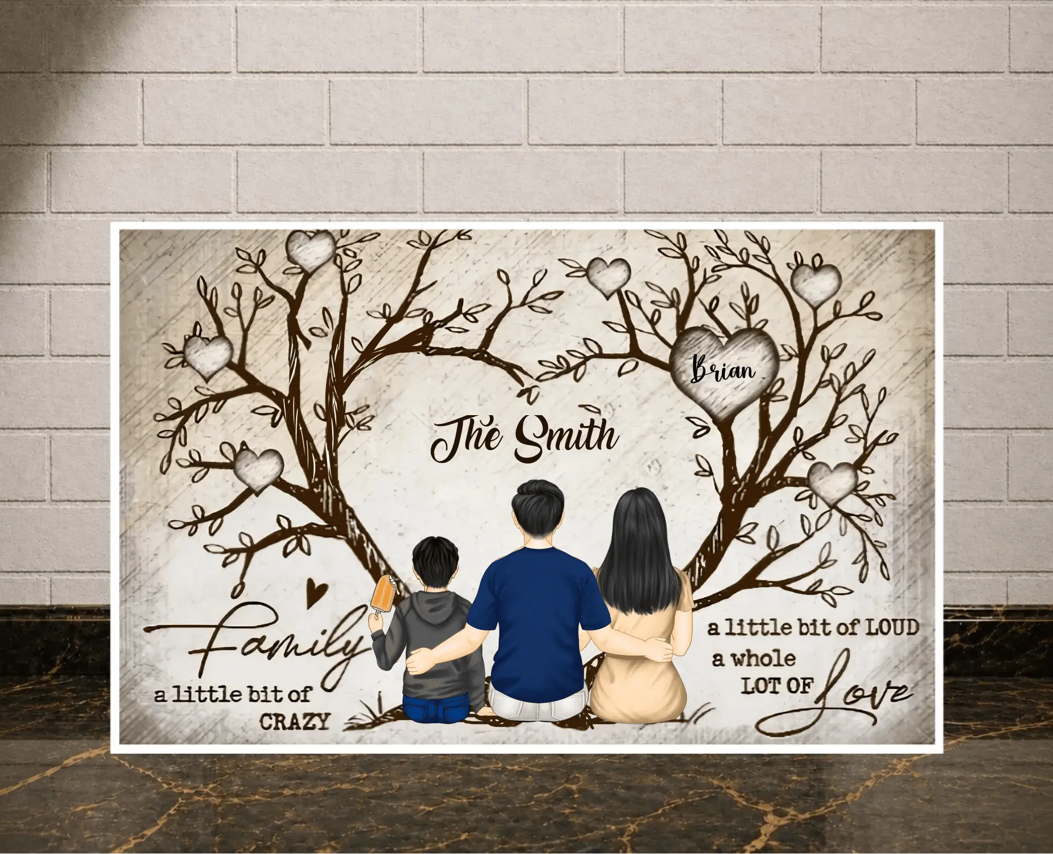 Personalisierte Poster - Family Tree - liebehier