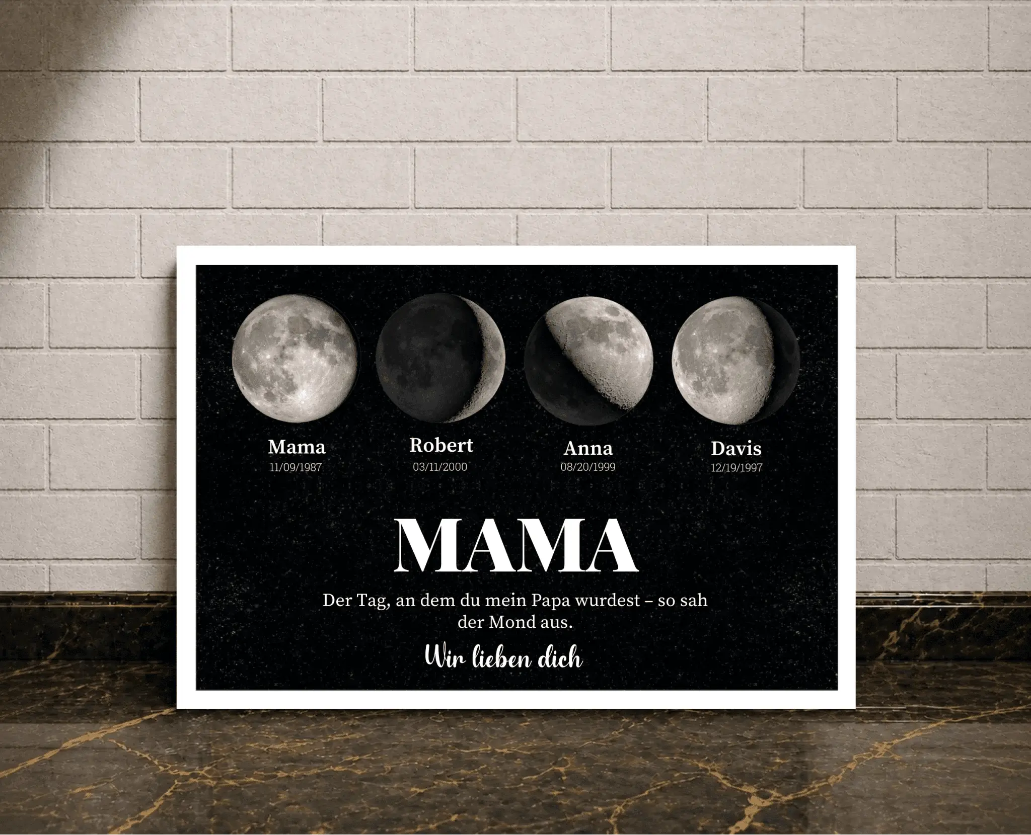 Personalisierte Poster -Muttertag - liebehier