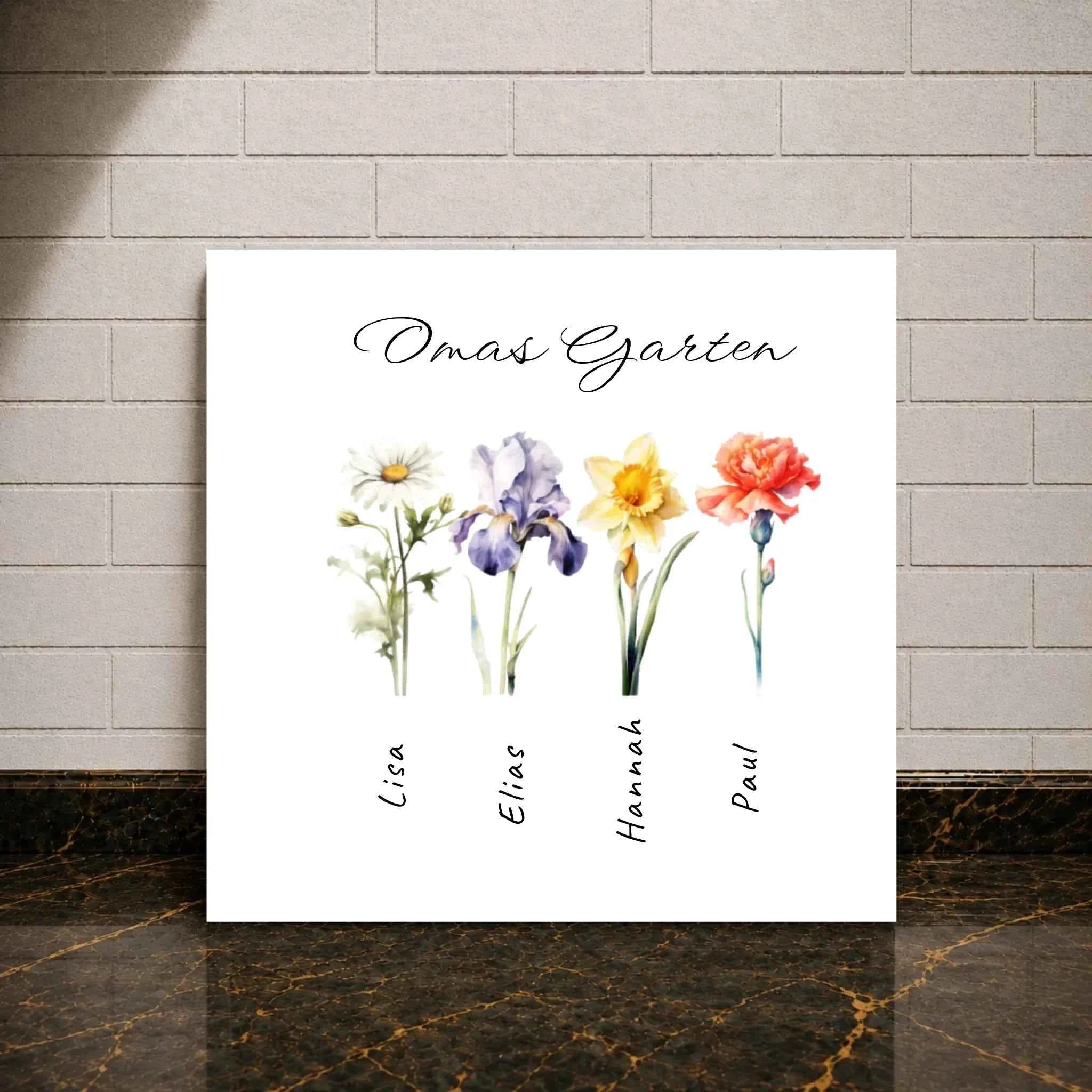 Personalisierte Poster - Omas Garten