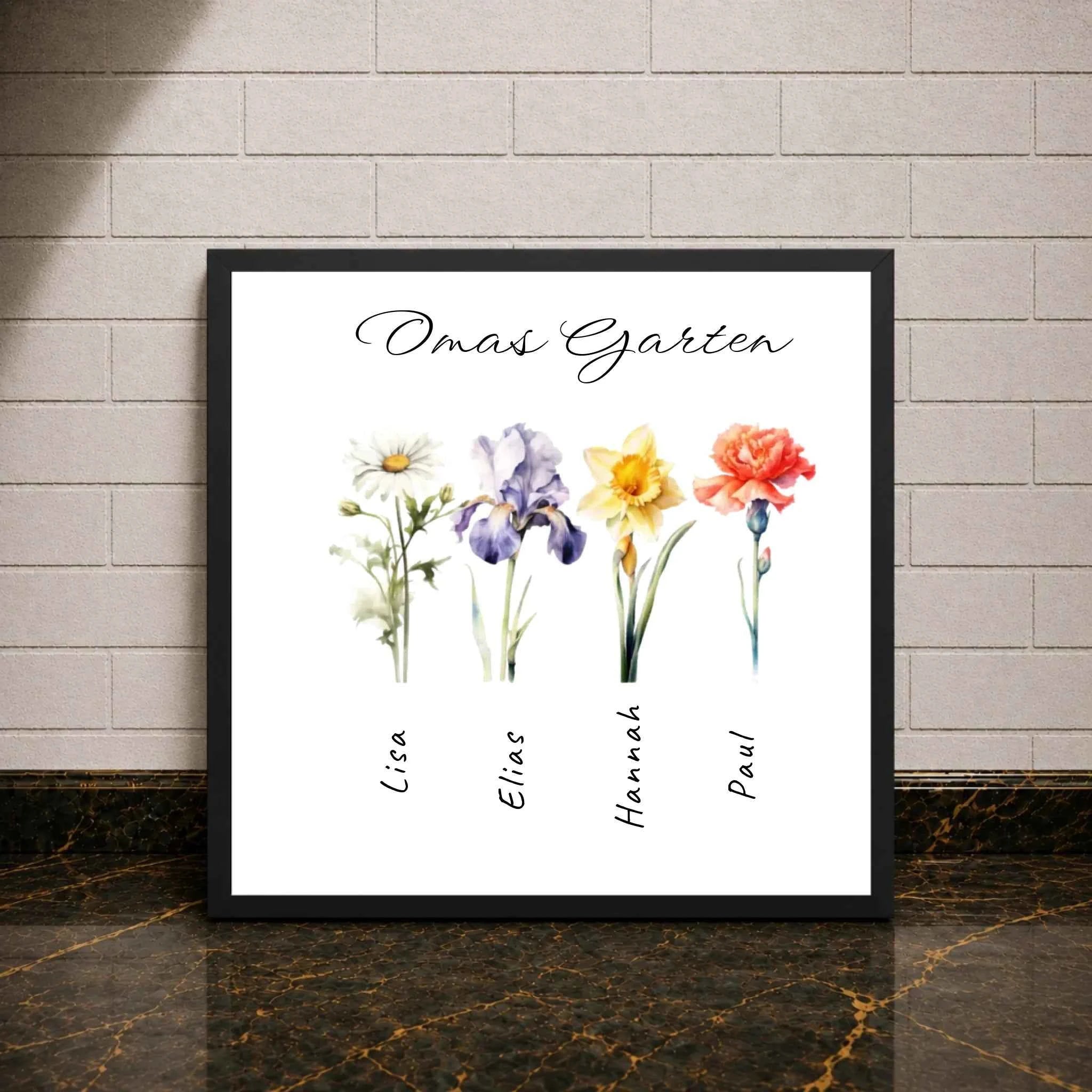 Personalisierte Poster - Omas Garten