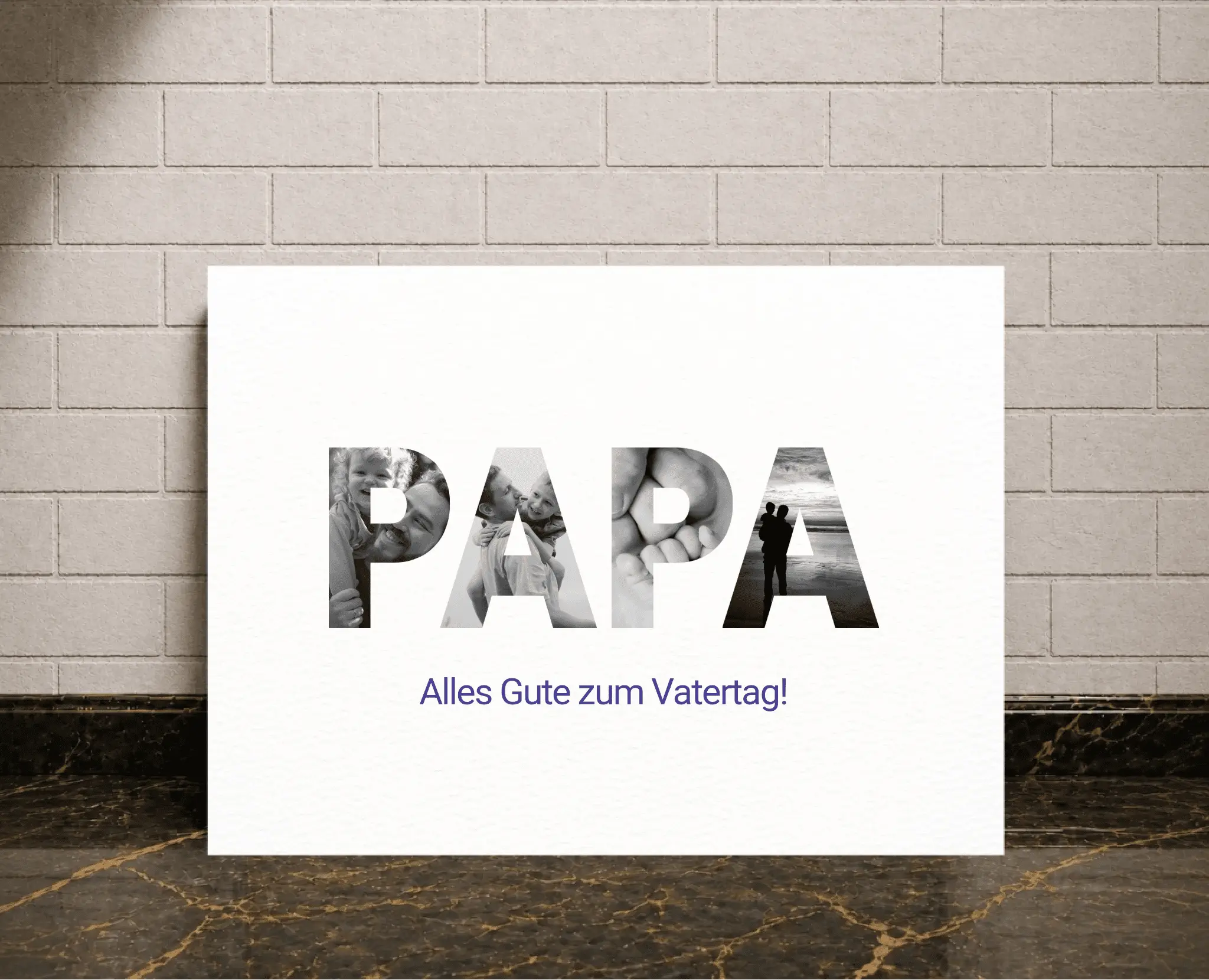 Personalisierte Poster -Papa Vetertag - liebehier