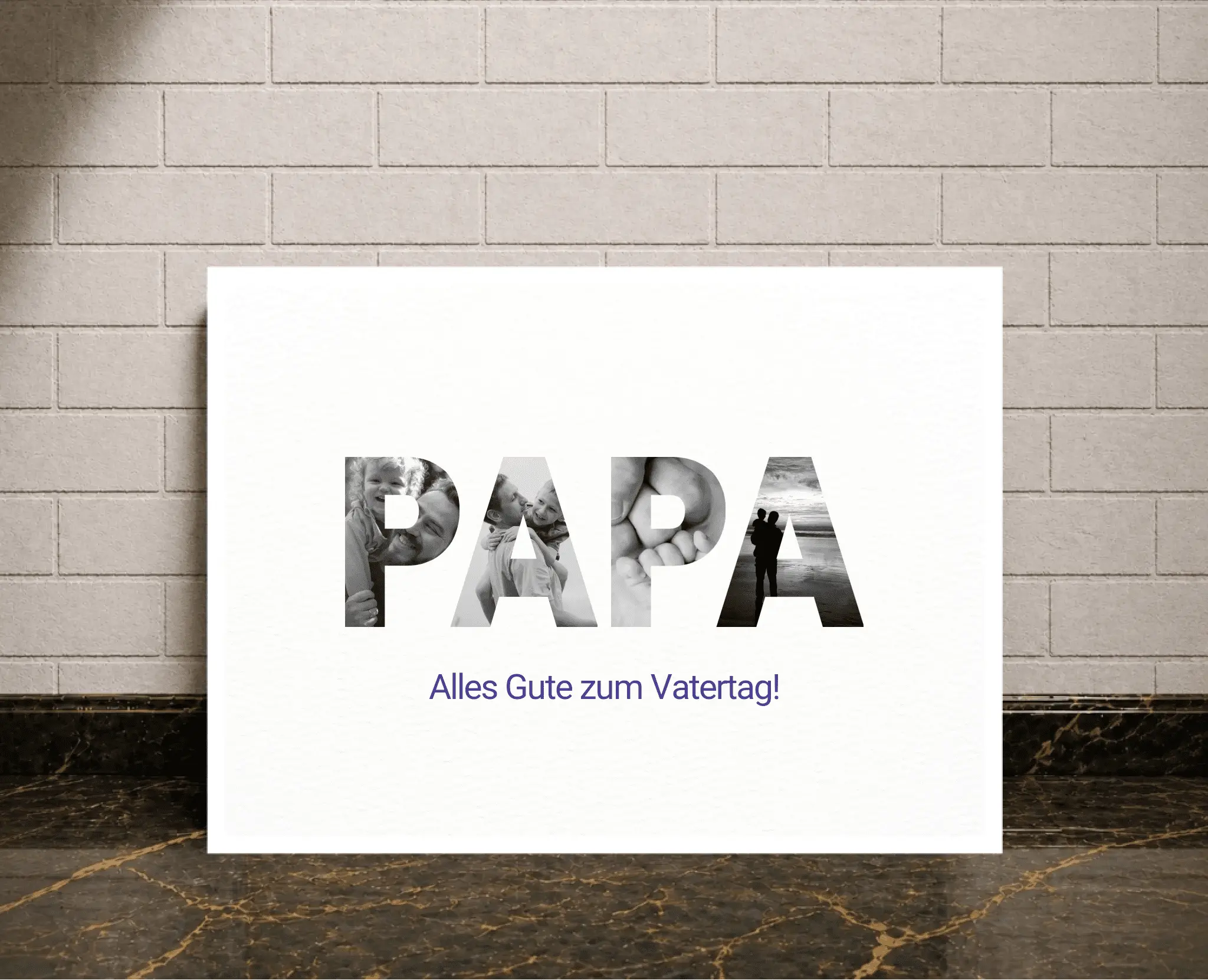 Personalisierte Poster -Papa Vetertag - liebehier