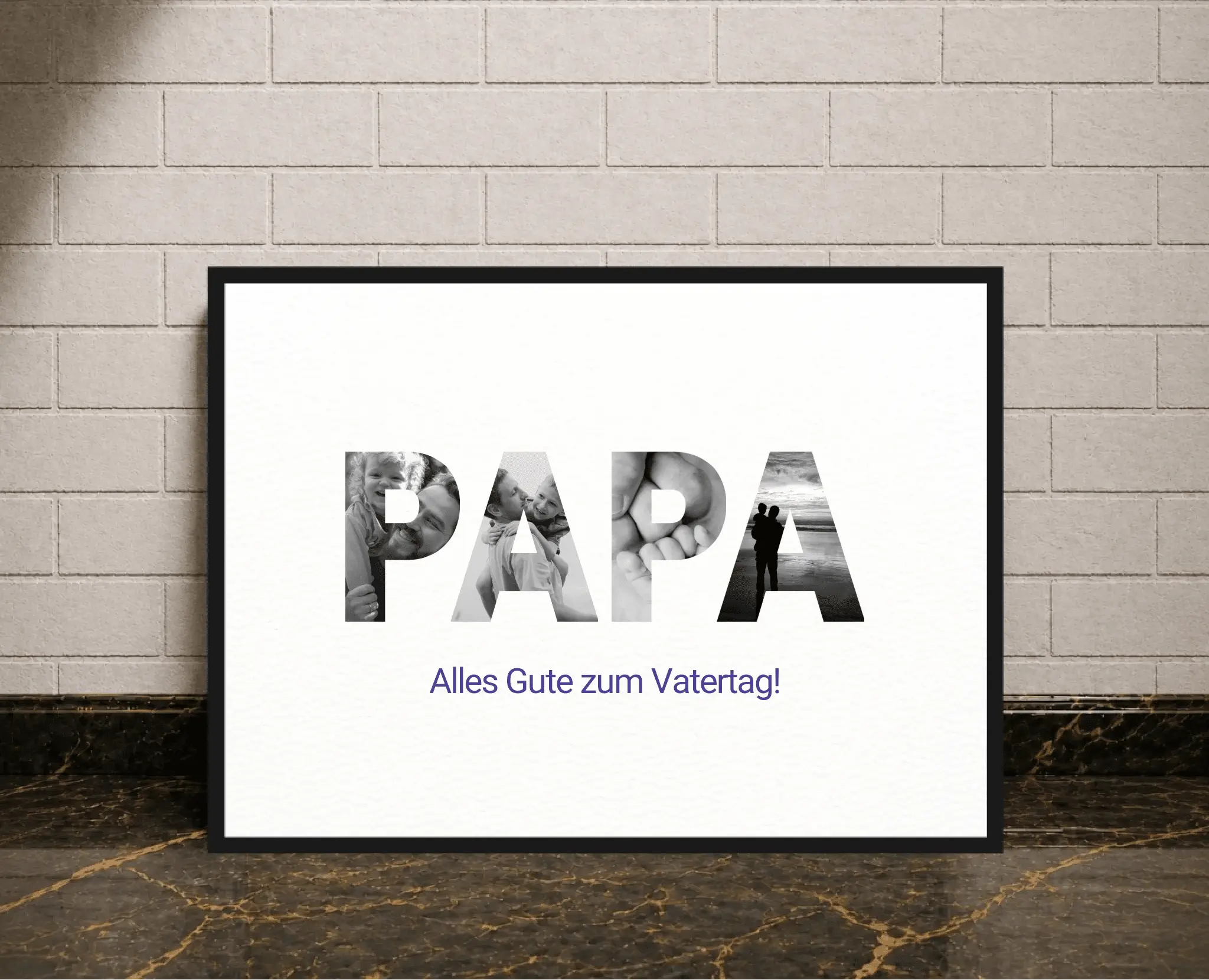 Personalisierte Poster -Papa Vetertag - liebehier