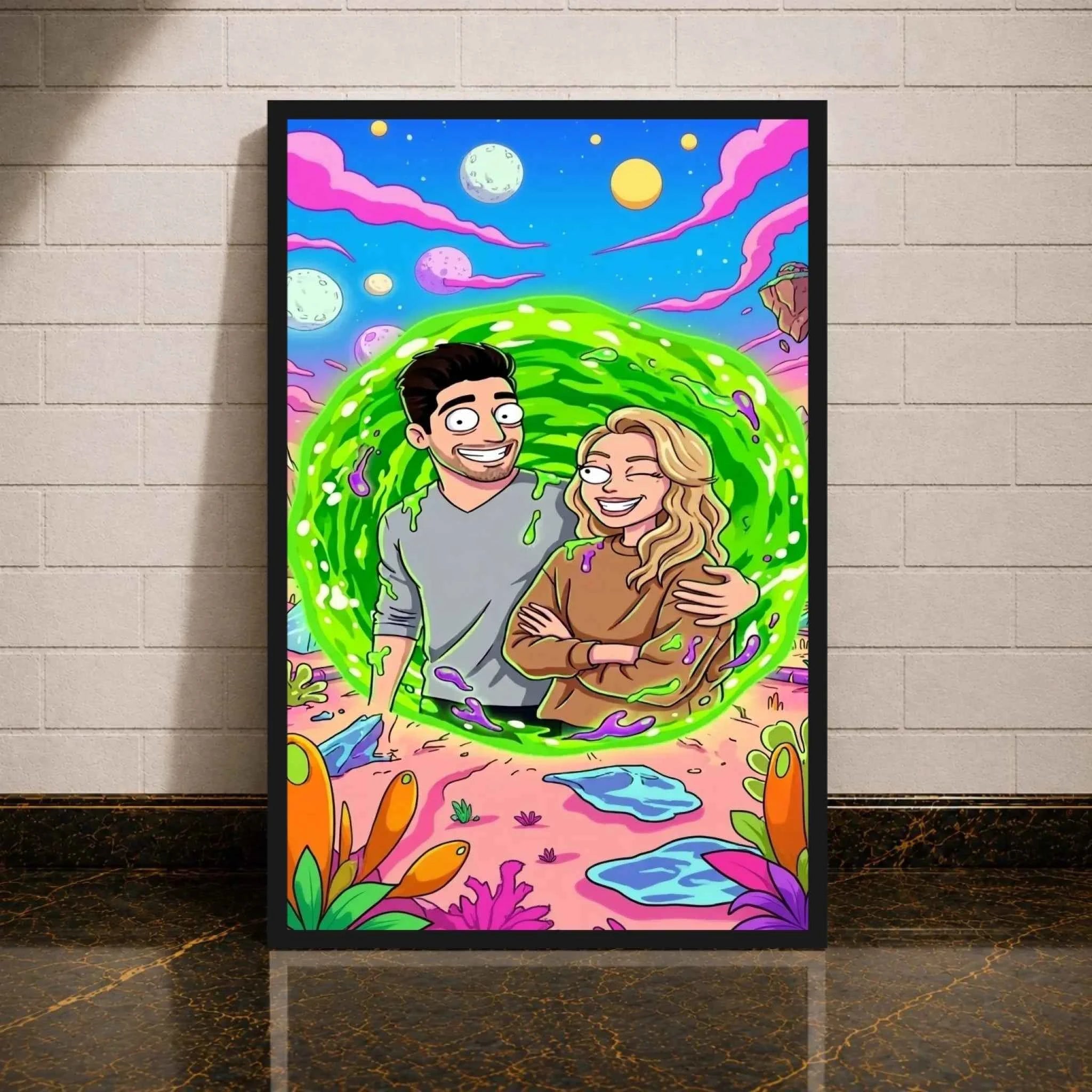 Personalisierte Rick & Morty Leinwand – Dein Abenteuer im Multiversum