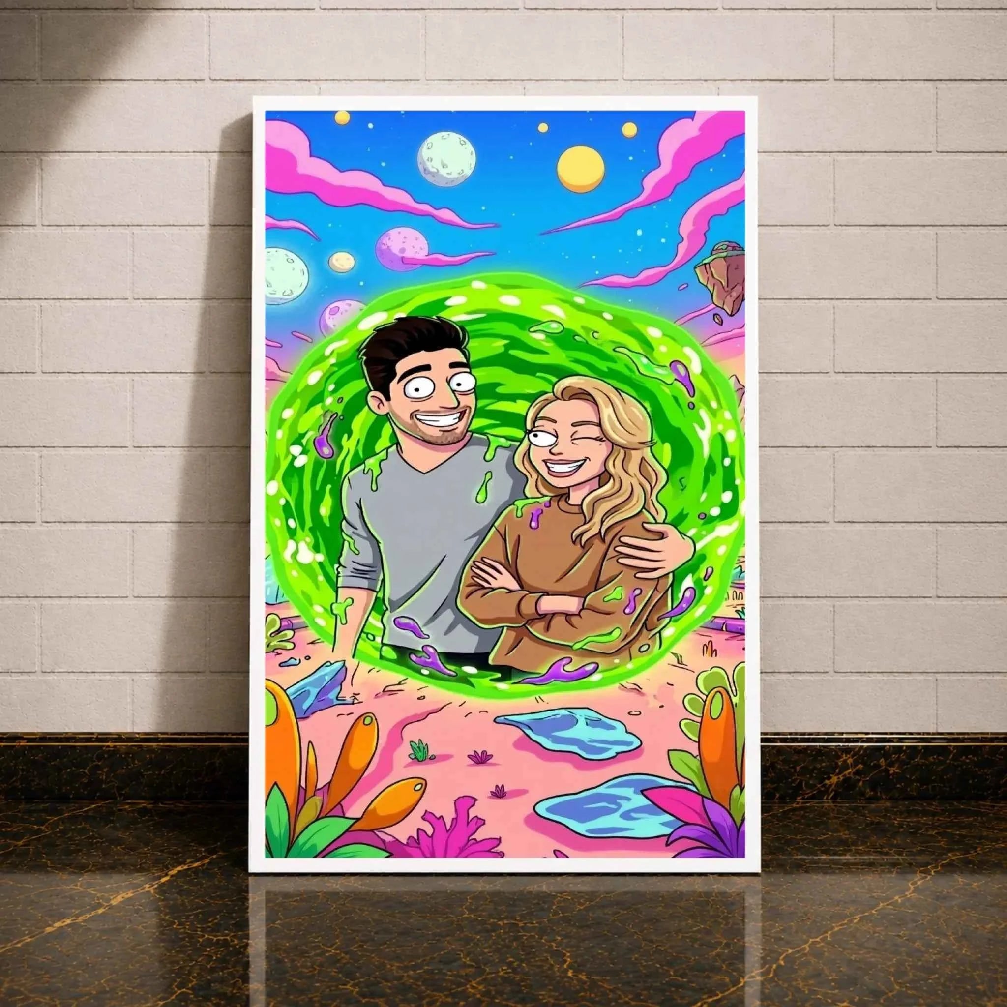 Personalisierte Rick & Morty Leinwand – Dein Abenteuer im Multiversum