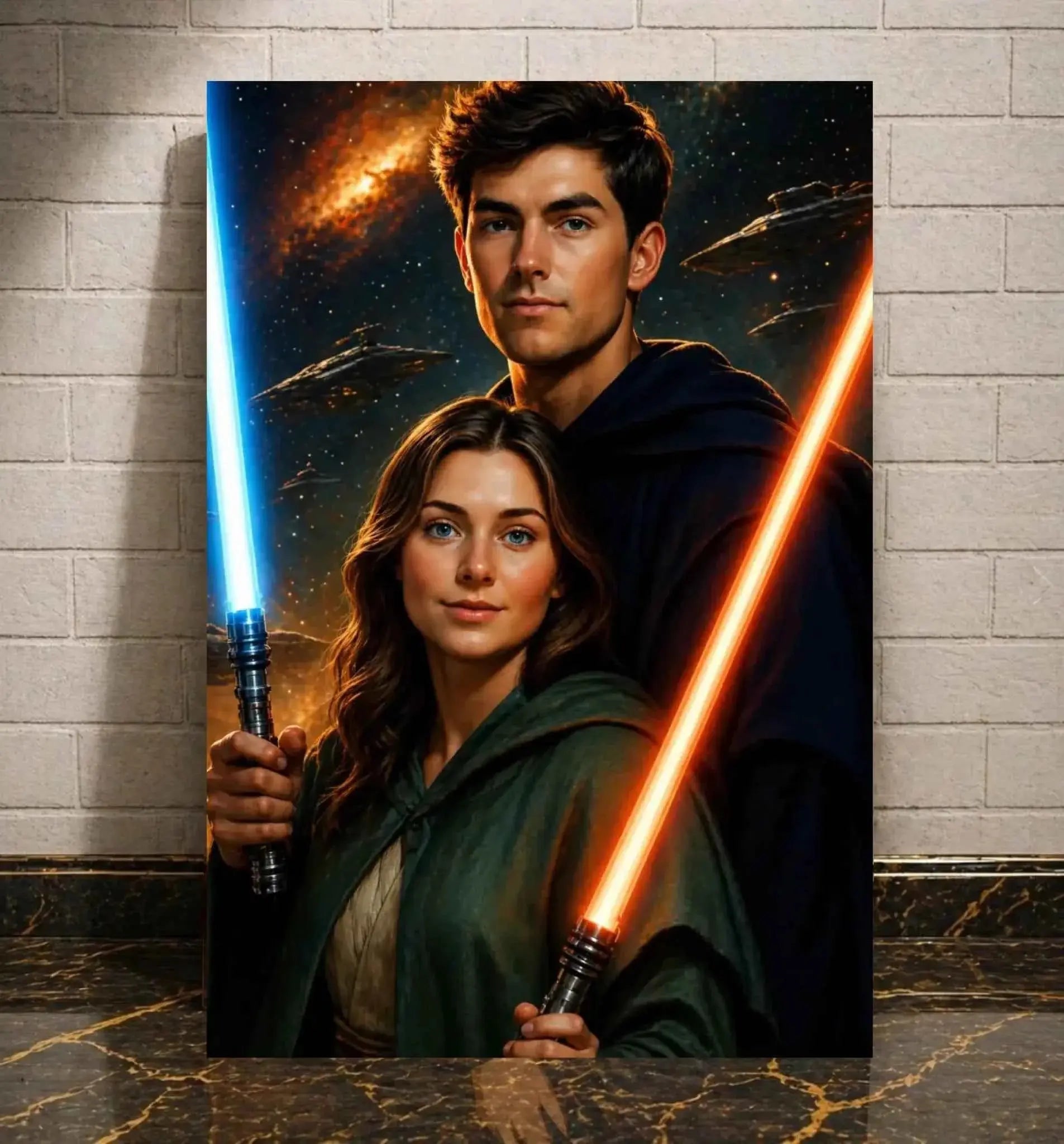 Personalisierte Star Wars Leinwand - Dein Foto als Teil der Galaxie