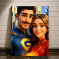Super-Eltern Leinwand - Das perfekte Geschenk für Mama und Papa, einzigartige Kunstwerke