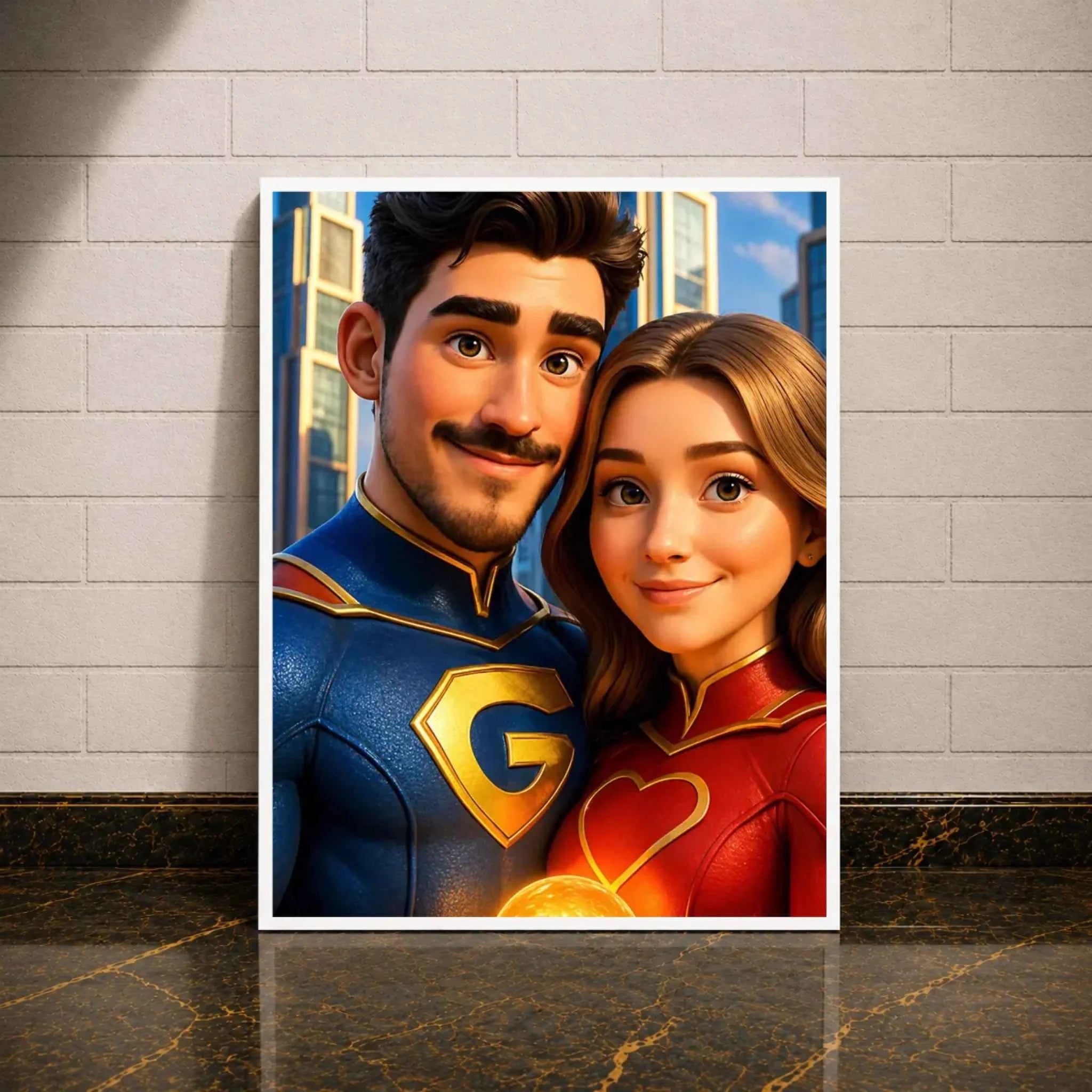 Super-Eltern Leinwand - Das perfekte Geschenk für Mama und Papa, einzigartige Kunstwerke