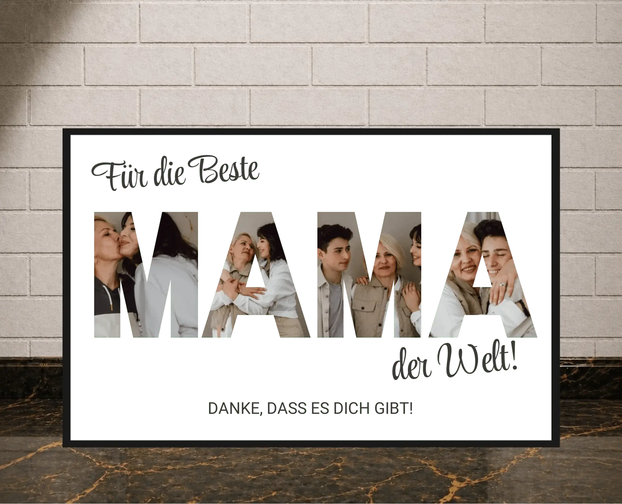 Personalisiertes Leinwand - Für die beste Mama der Welt - liebehier