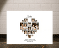 Personalisiertes Leinwand- Herz Collage - liebehier