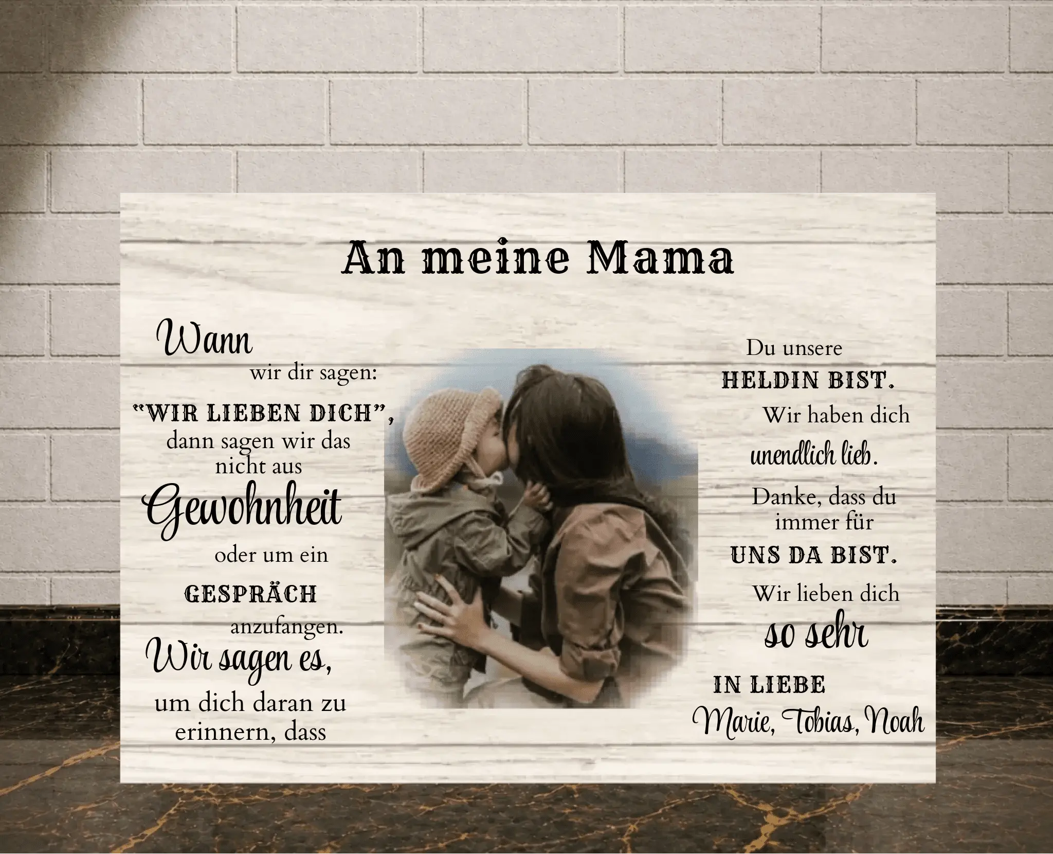 Personalisiertes Poster - An unsere Mama - liebehier